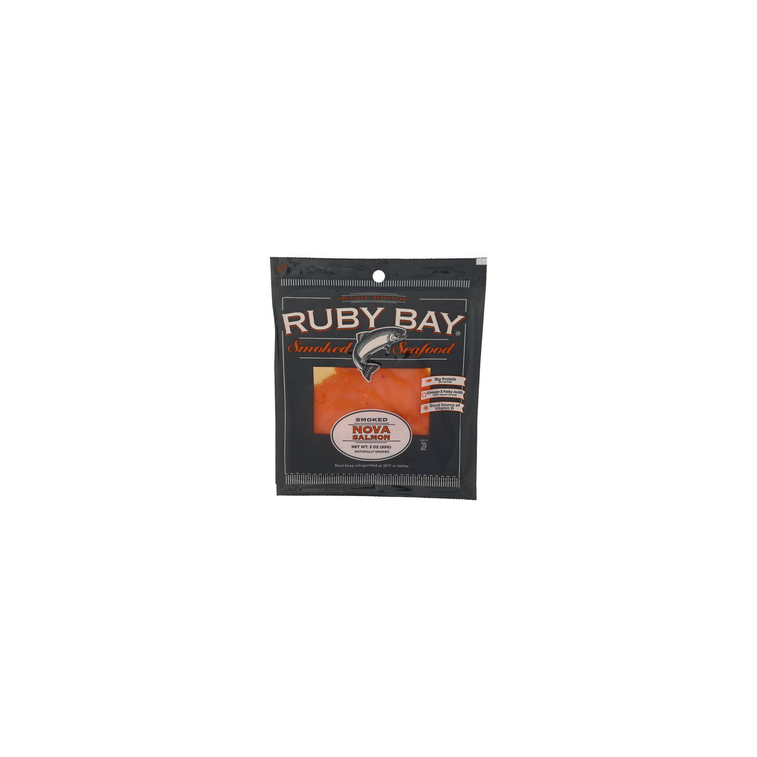 Ruby Bay Smoked Nova Salmon - 3 Ounce Image 1 of 4