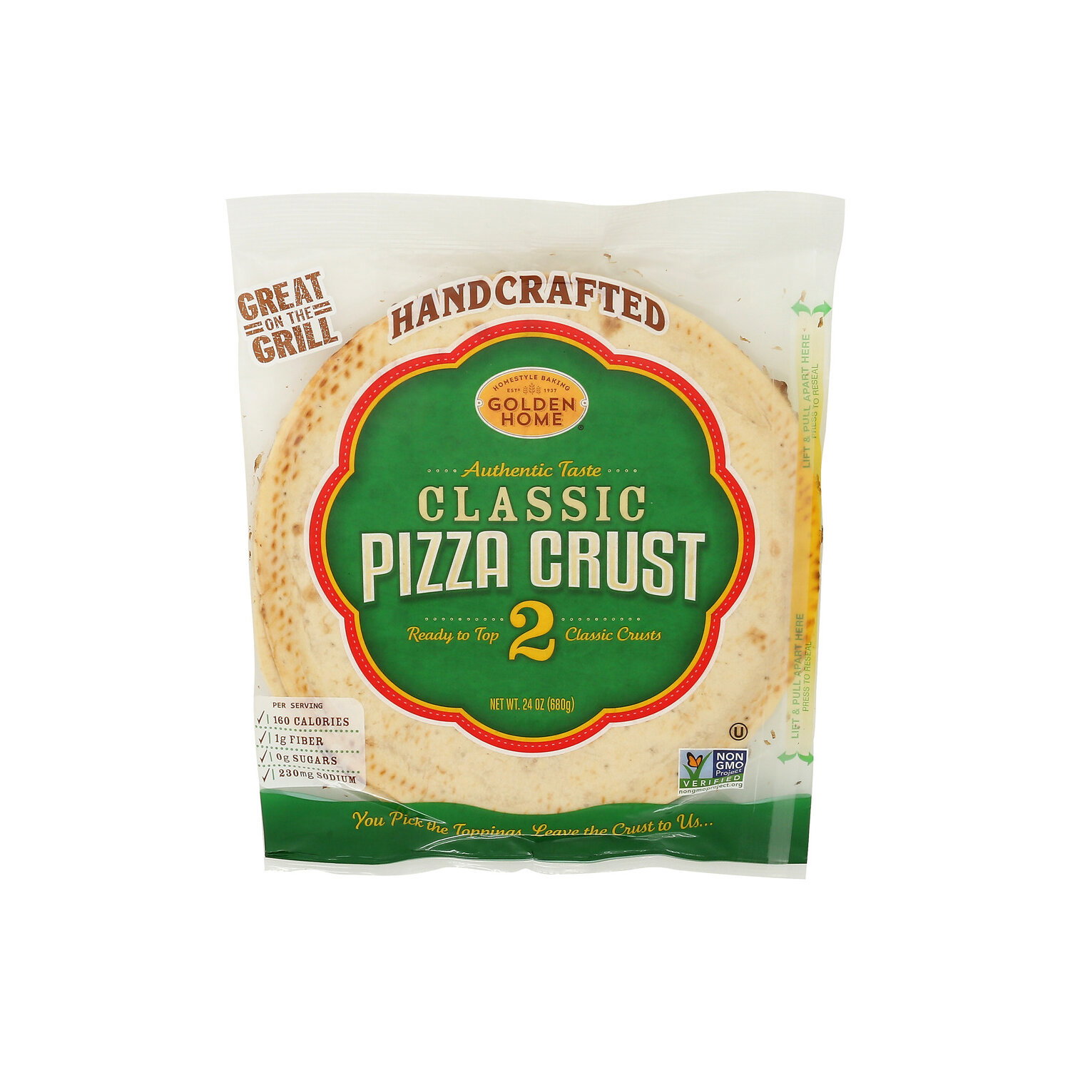 Golden Home Classic Pizza Crust - 12 Ounce - 2 Count Image 1 of 4