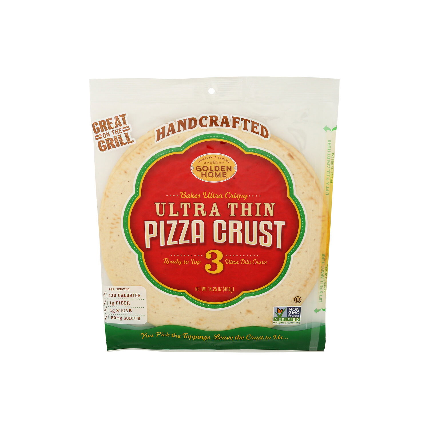 Golden Home Ultra Thin Pizza Crust - 4.75 Ounce - 3 Count Image 1 of 4