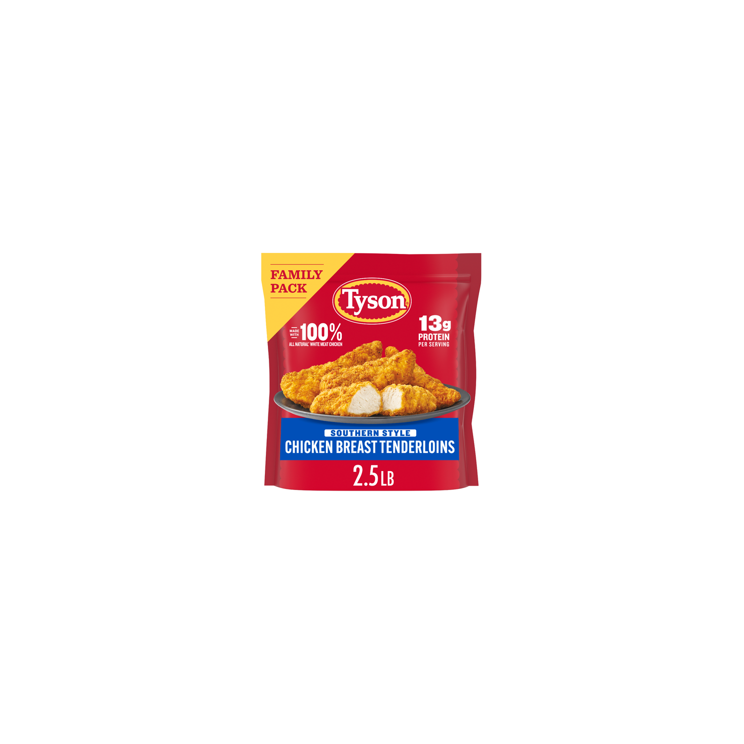 Tyson Frozen Southern Style Chicken Breast Tenderloins Family Pack - 2.5 Pound Image 1 of 4