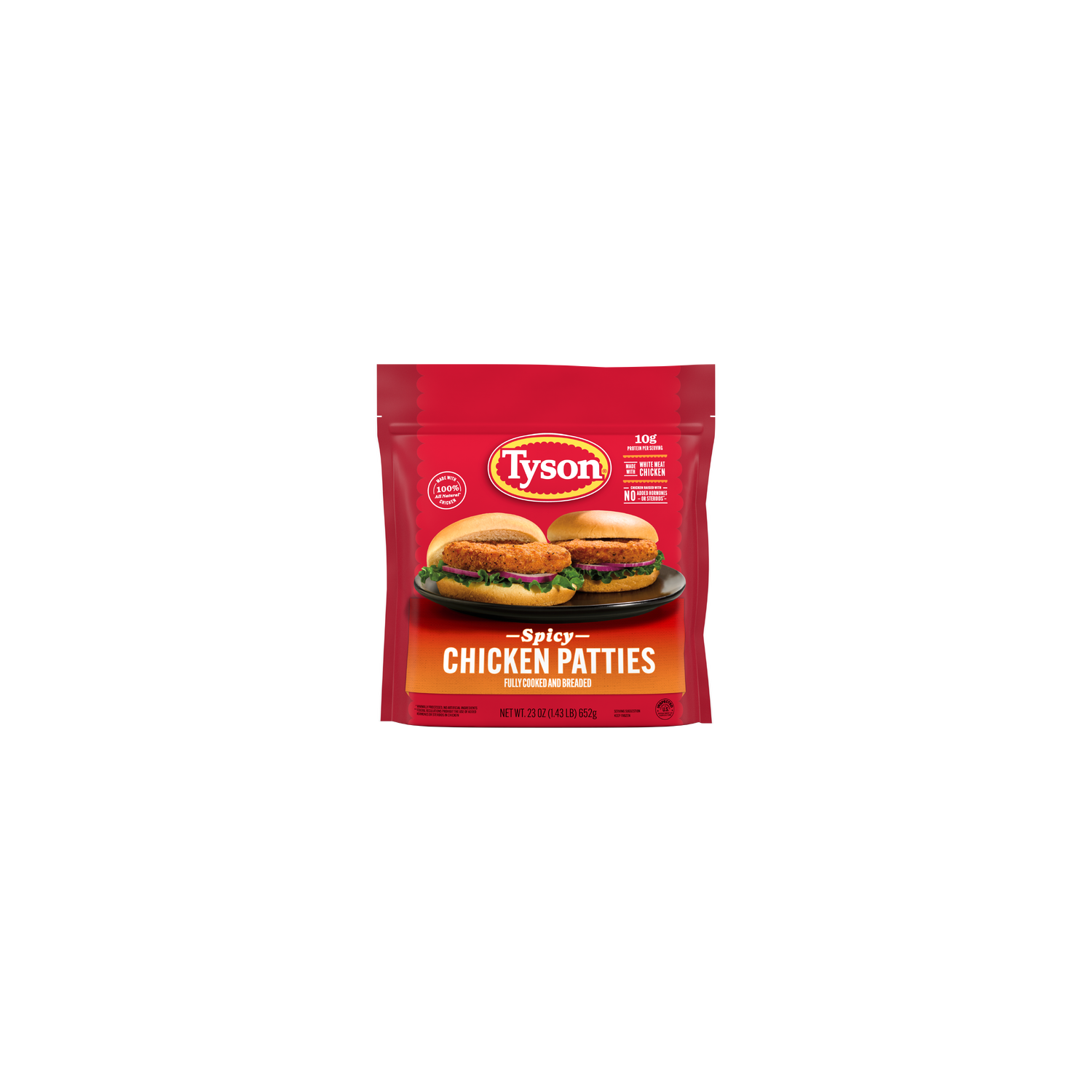 Tyson Frozen Spicy Chicken Patties - 23 Ounce Image 1 of 2