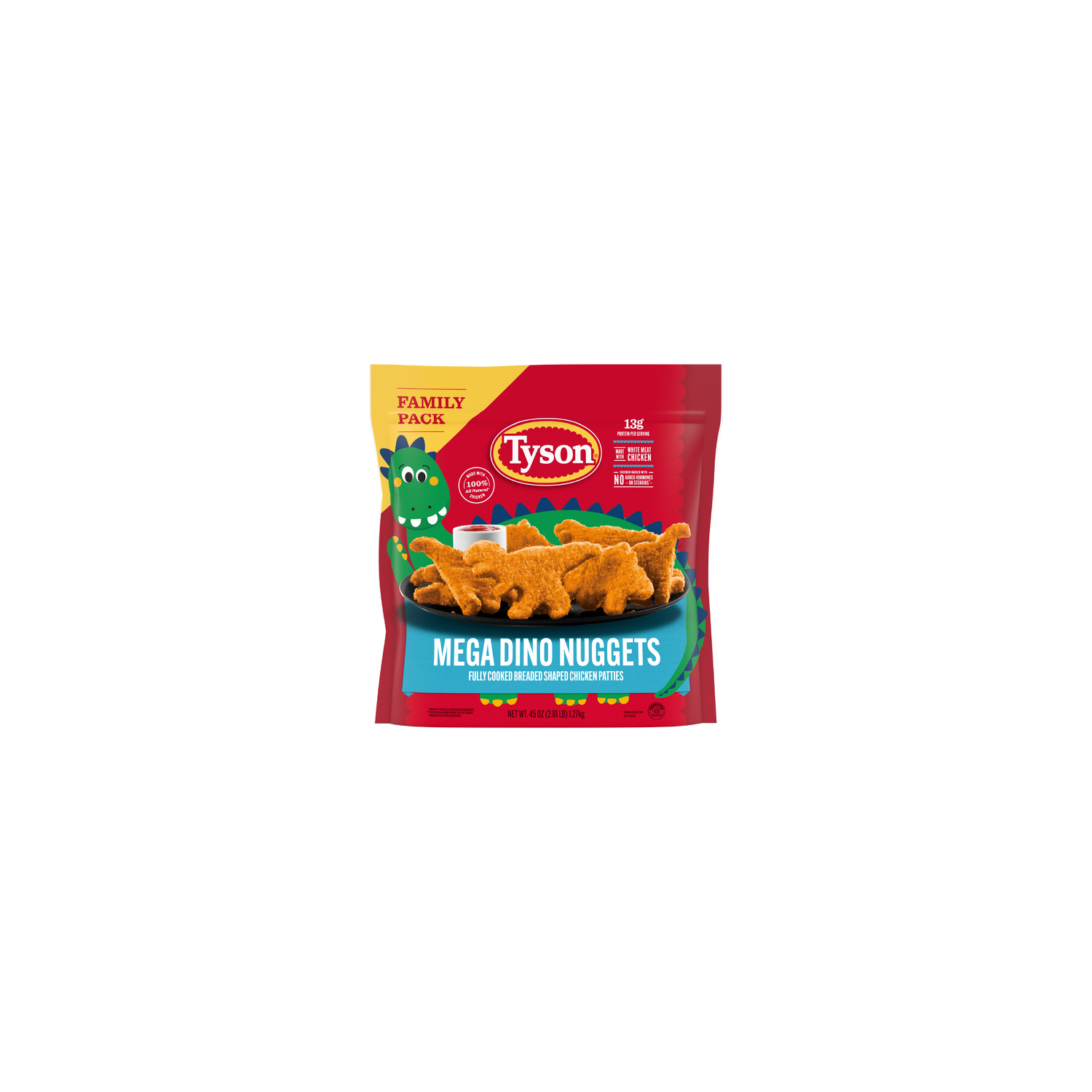 Tyson Frozen Mega Dino Nuggets Family Pack - 45 Ounce Image 1 of 2