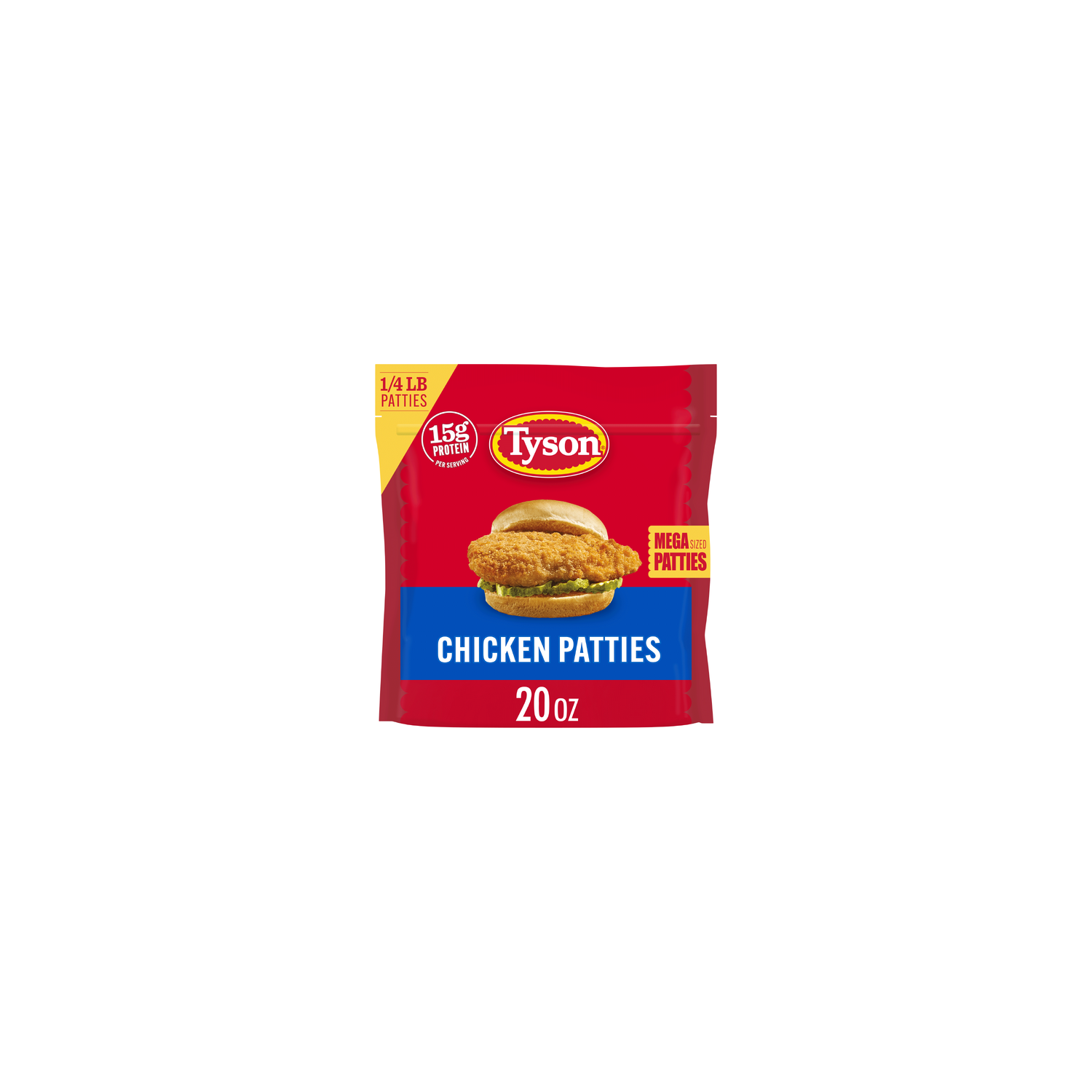 Tyson Frozen Mega Chicken Patties - 20 Ounce Image 1 of 4