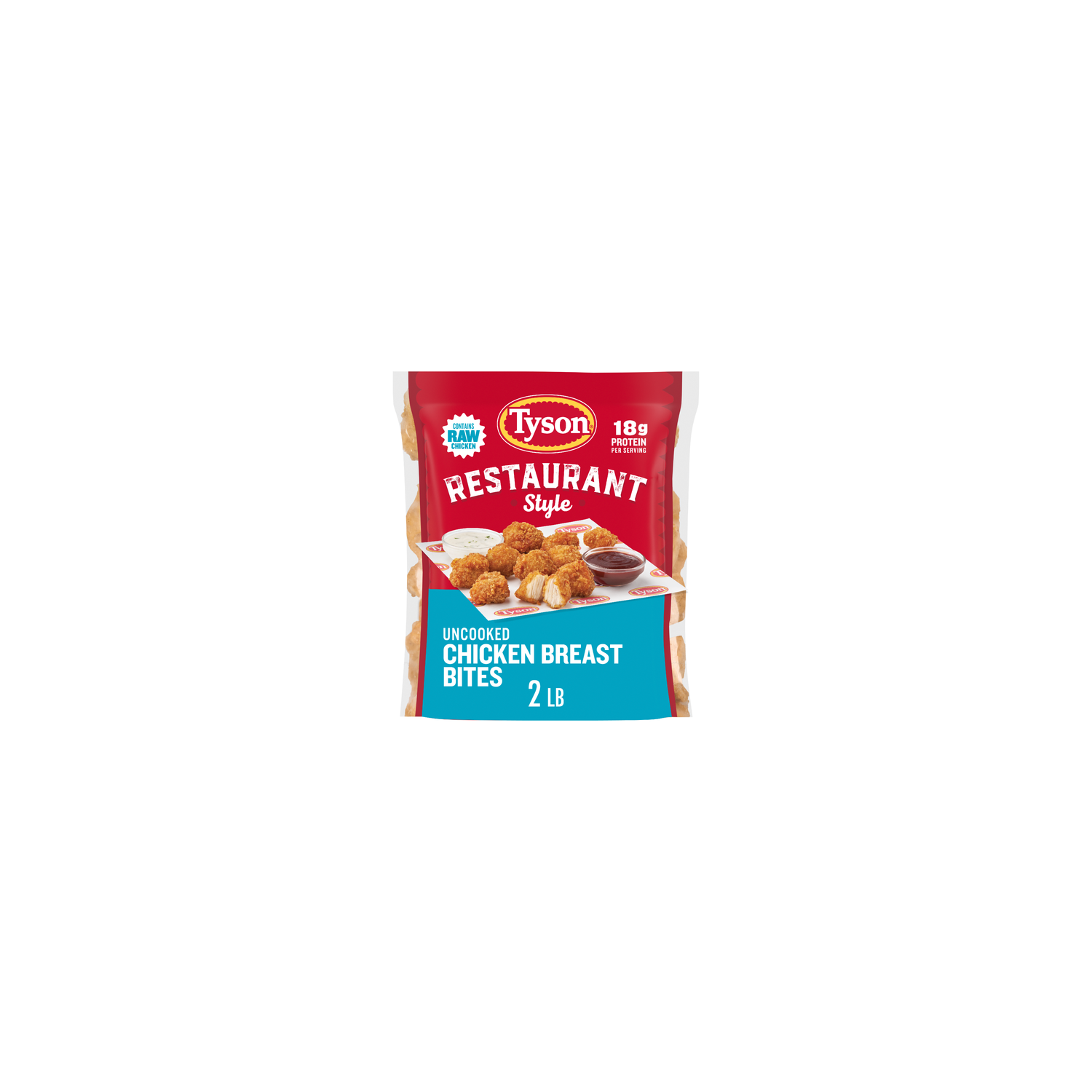 Tyson Restaurant-Style Chicken Breast Bites Lightly Breaded Frozen Raw - 32 Ounce Image 1 of 4