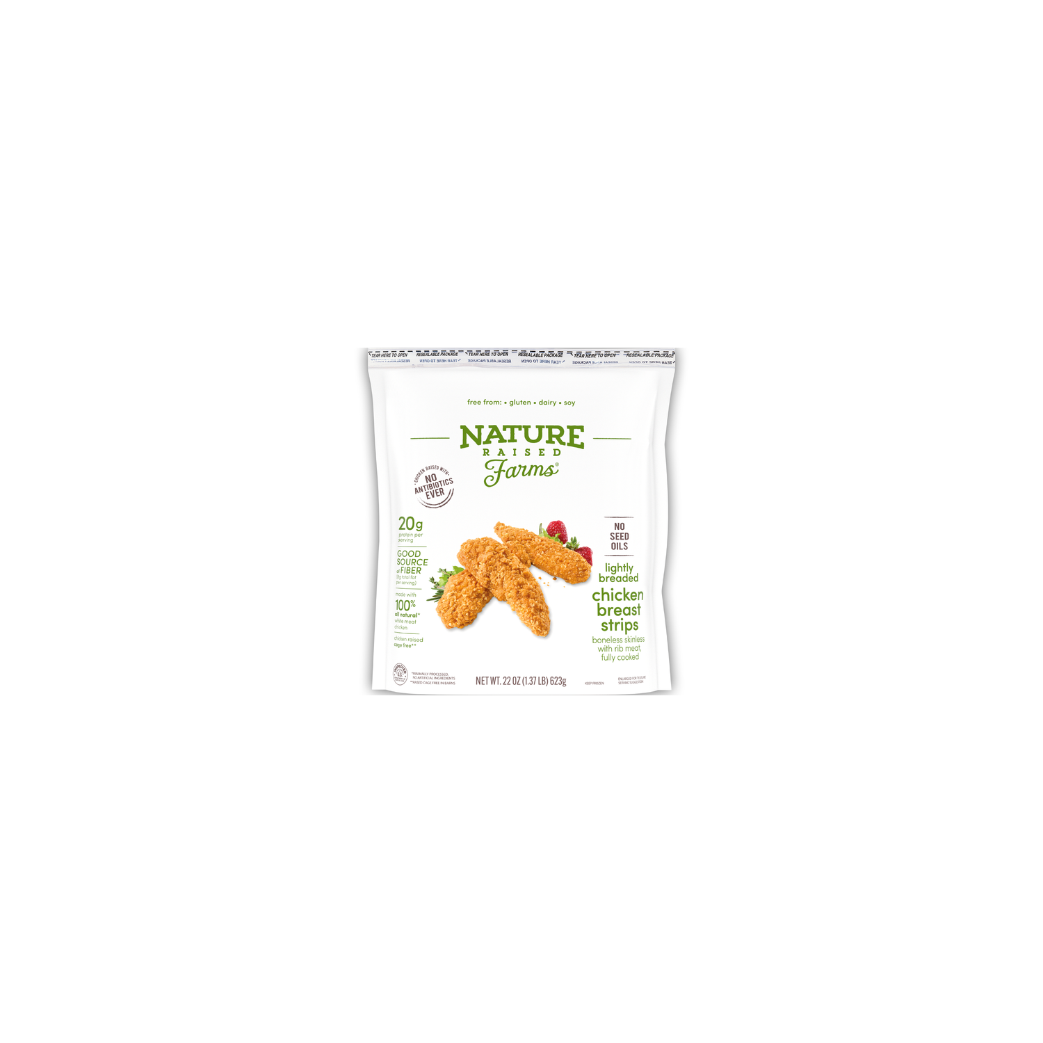 Nature Raised Breaded Chicken Breast Strips Fully Cooked - 22 Ounce Image 1 of 4