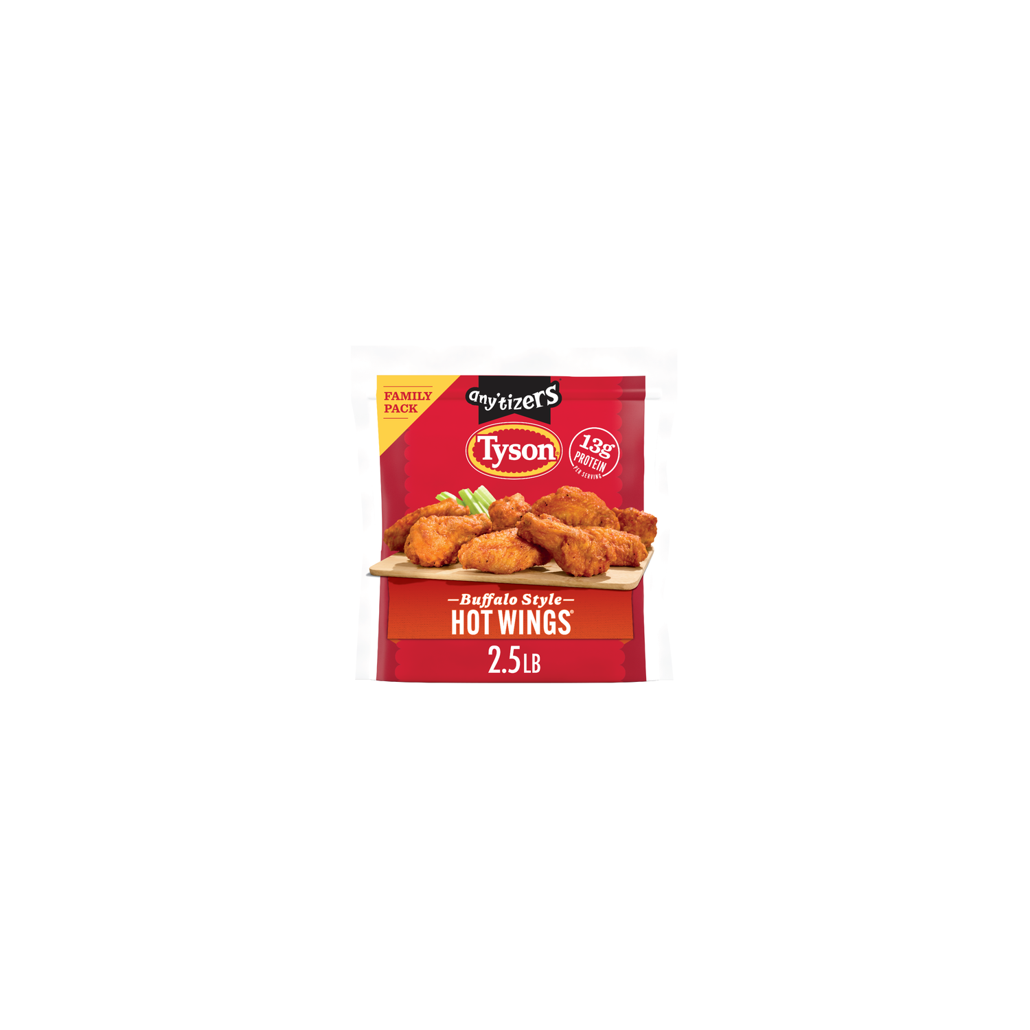 Tyson Any'tizers Family Pack Buffalo Style Hot Wings - 2.5 Pound Image 1 of 4