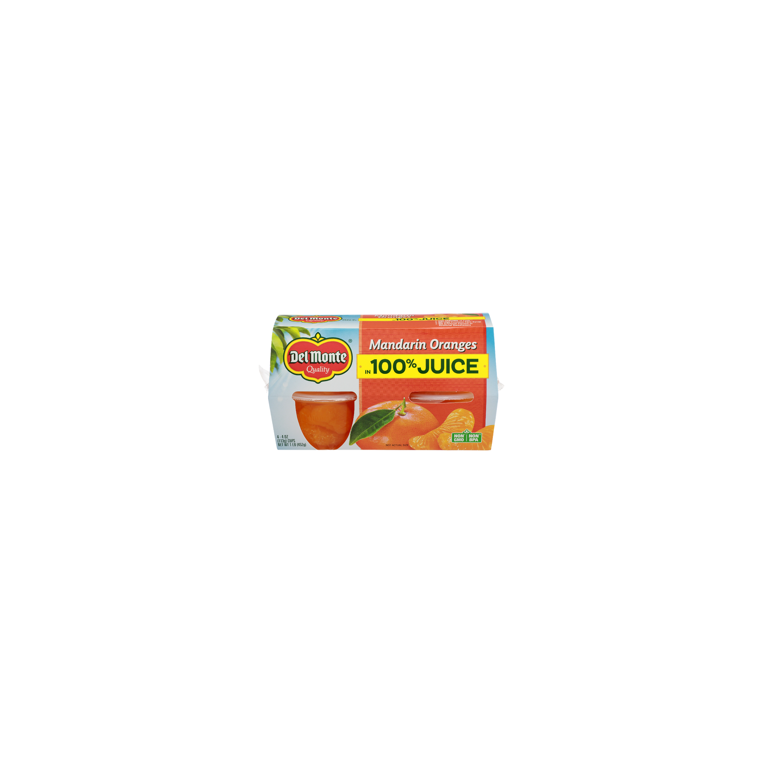 Del Monte In 100% Juice Mandarin Oranges - 4 Ounce - 4 Count Image 1 of 4