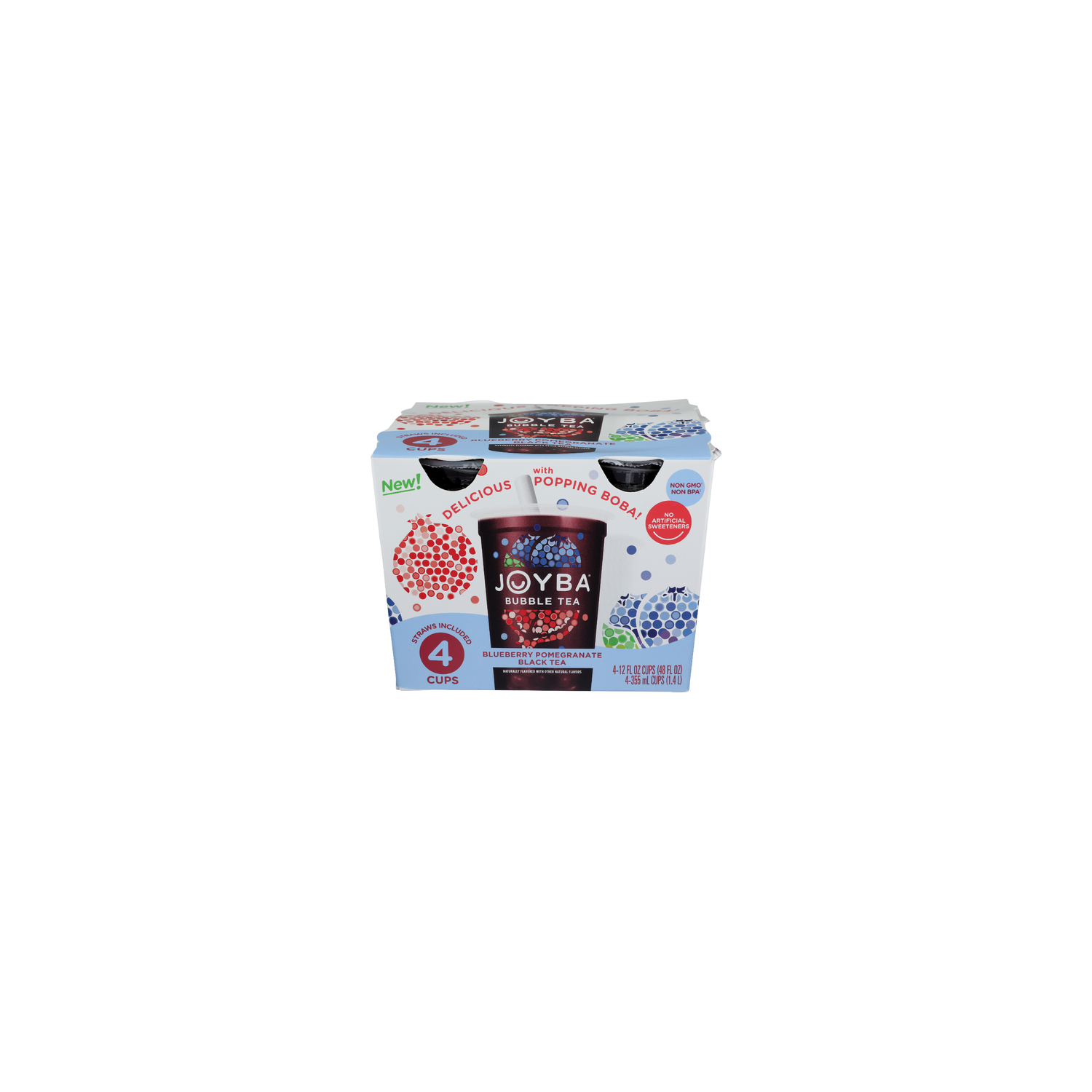 Joyba Blueberry Pomegranate Black Bubble Tea - 12 Fluid Ounce - 4 Count Image 1 of 4