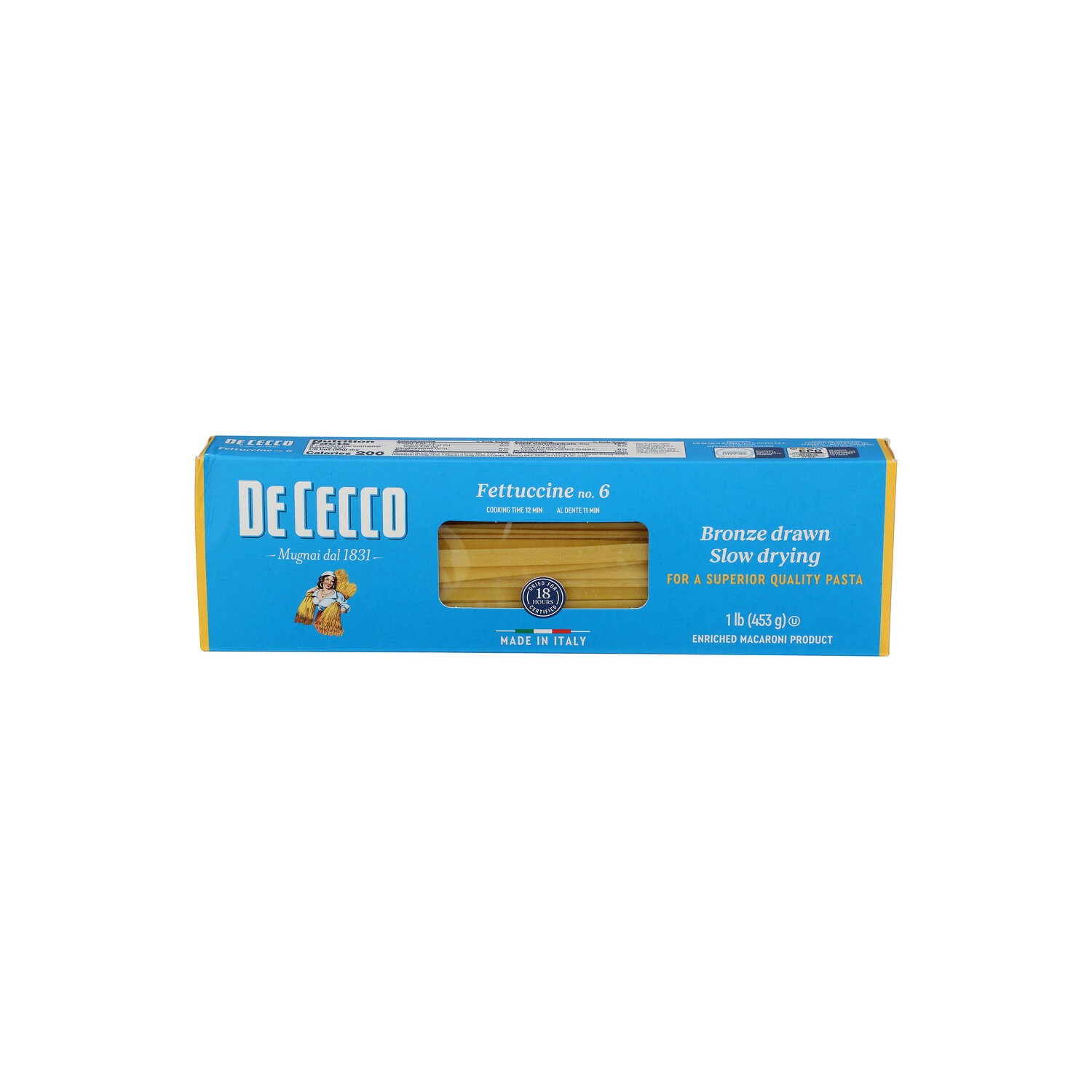 De Cecco Fettuccine No. 6 Pasta - 1 Pound Image 1 of 4