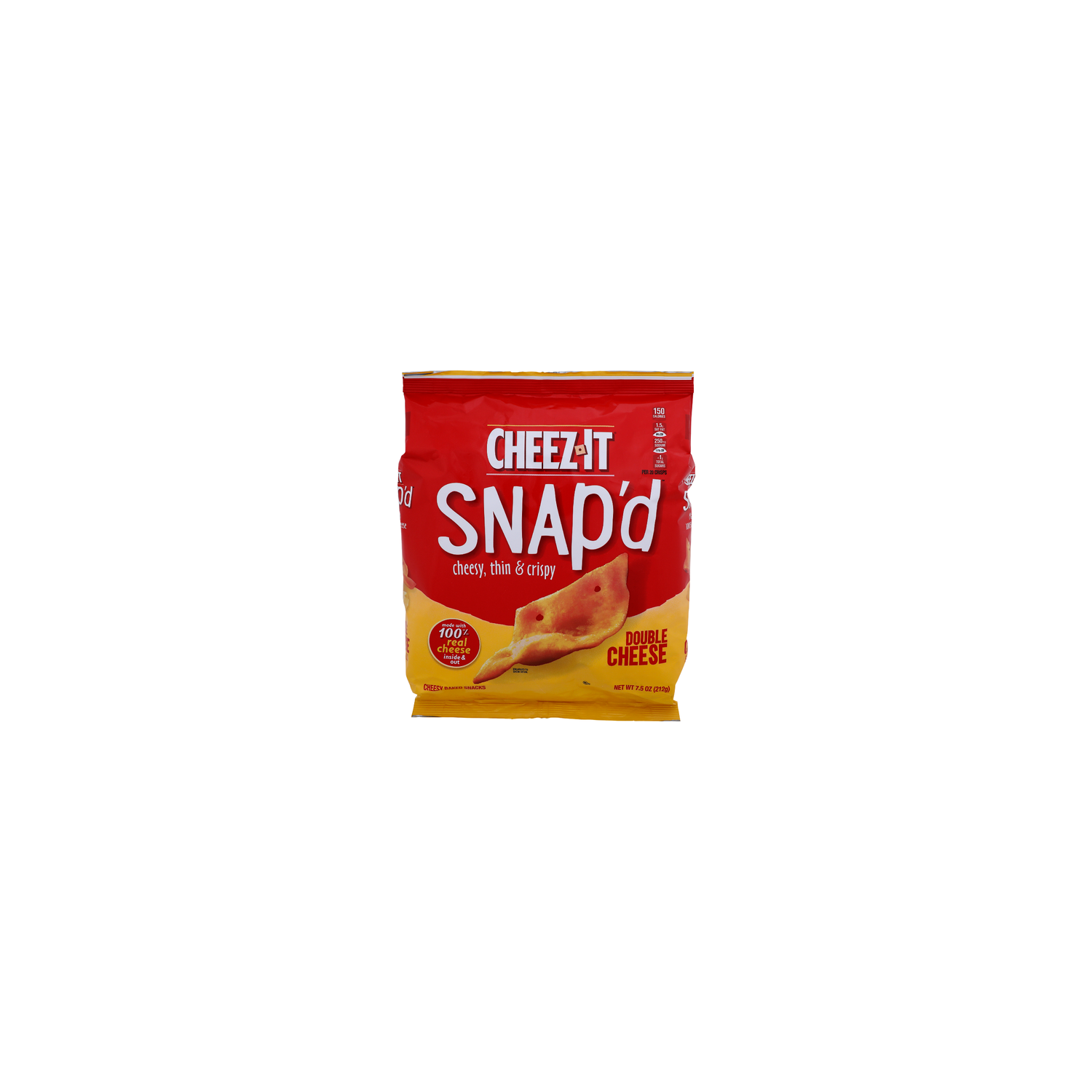 CHEEZ-IT SNAP'D Double Cheese Cheesy Baked Snacks - 7.5 Ounce Image 1 of 4