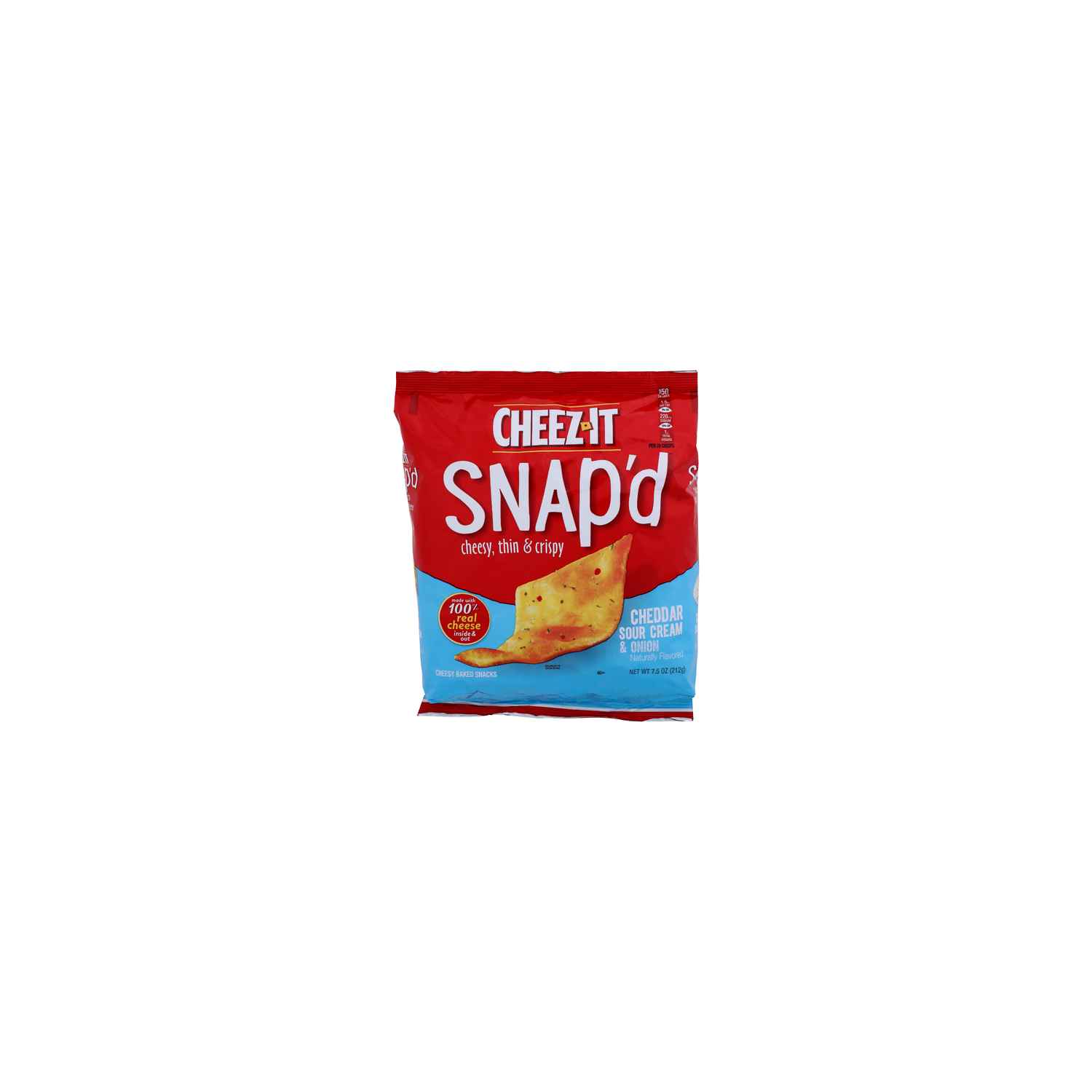 CHEEZ-IT SNAP'D Cheddar Sour Cream & Onion Cheesy Baked Snacks - 7.5 Ounce Image 1 of 4