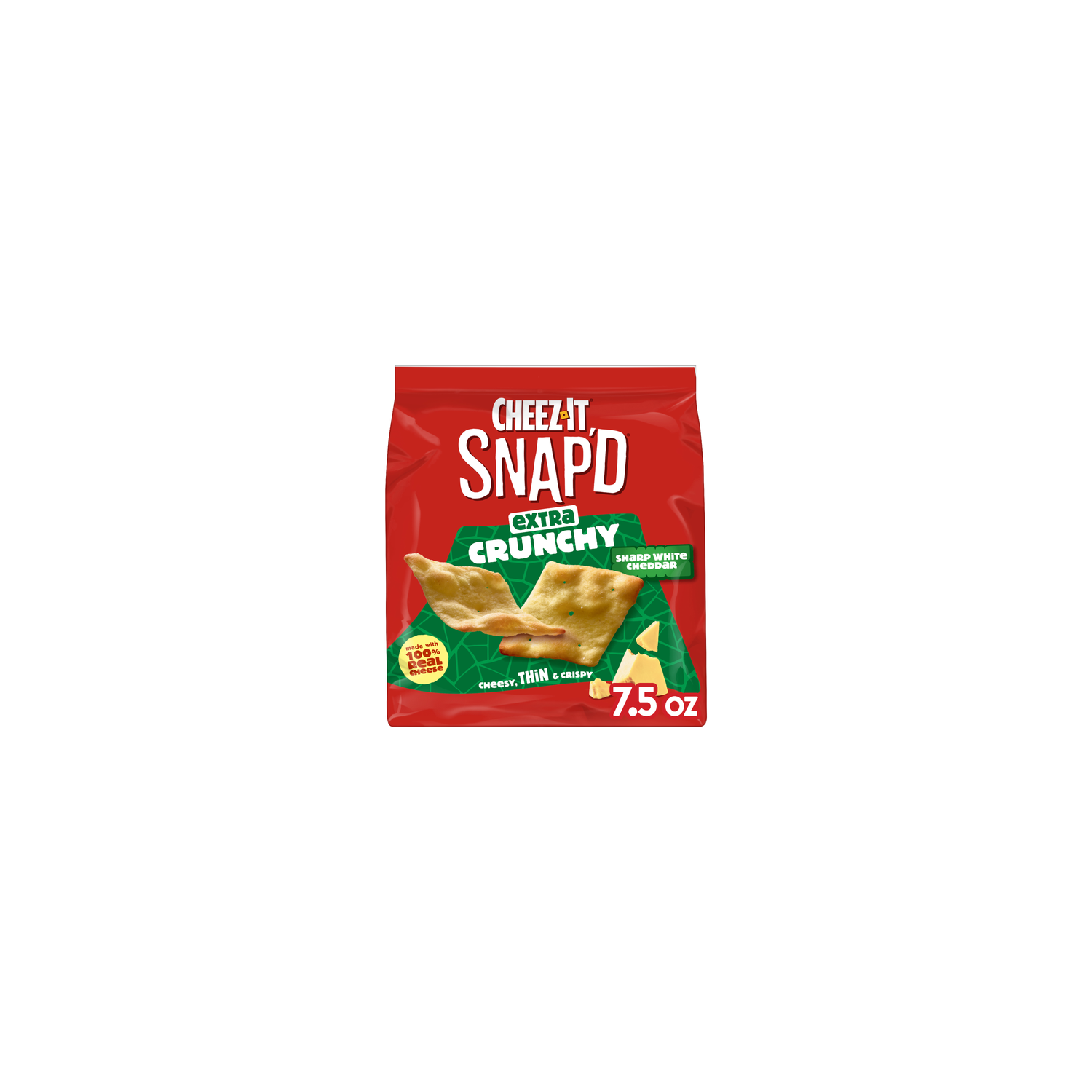 Cheez-It Snap'd Sharp White Cheddar Cheese Cracker Chips - 7.5 Ounce Image 1 of 4