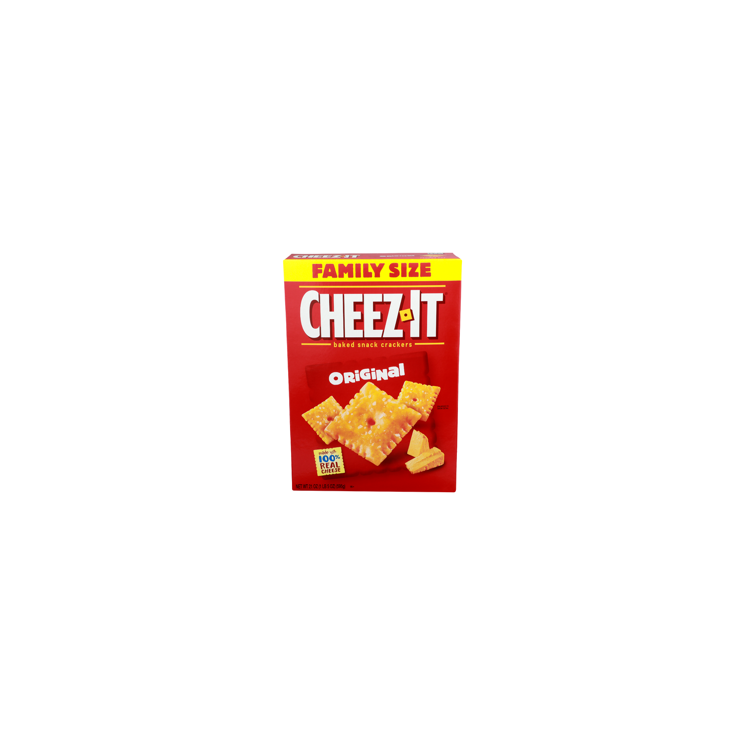 CHEEZ-IT Original Family Size Baked Snack Crackers - 21 Ounce Image 1 of 4