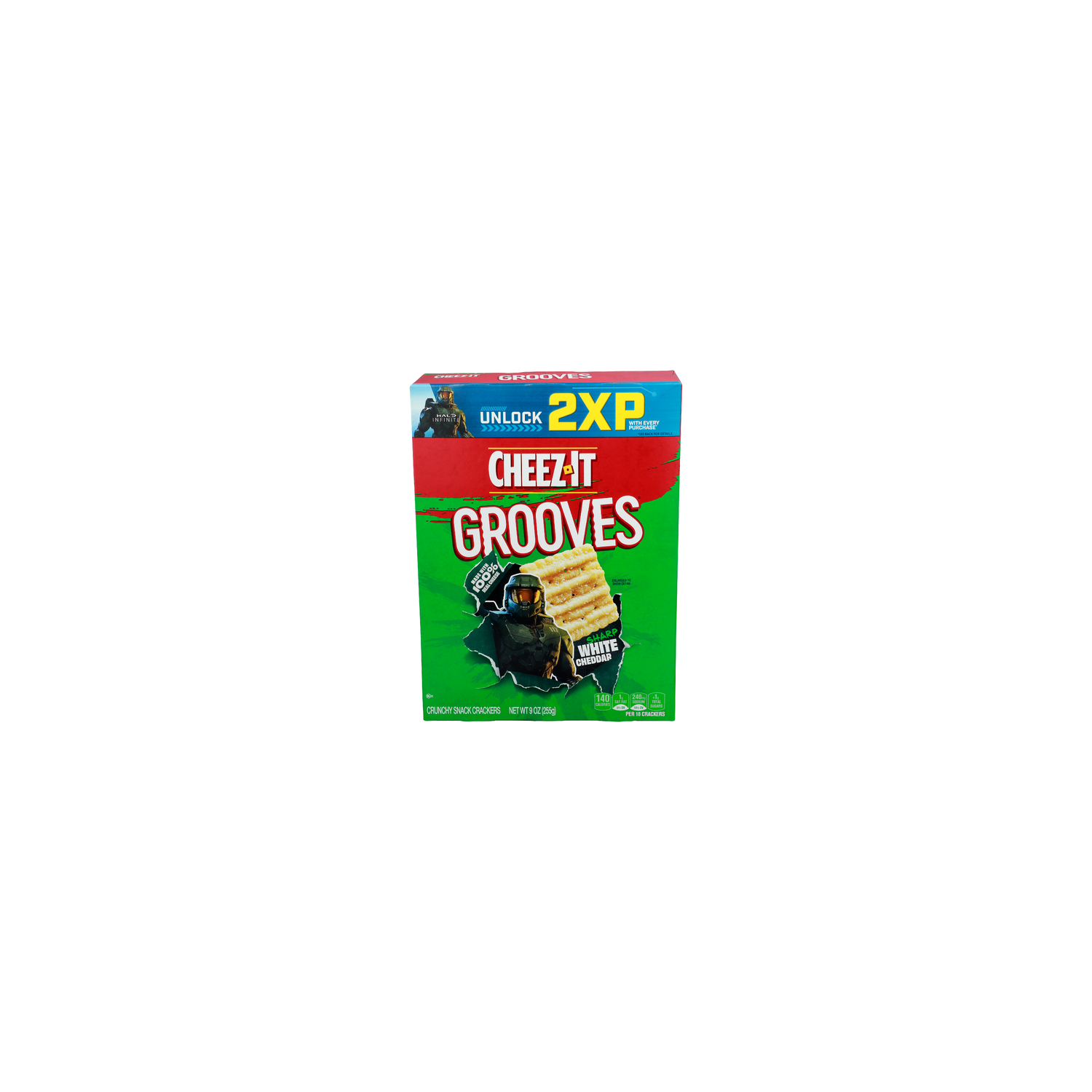 CHEEZ-IT GROOVES Sharp White Cheddar Crunchy Snack Crackers - 9 Ounce Image 1 of 4