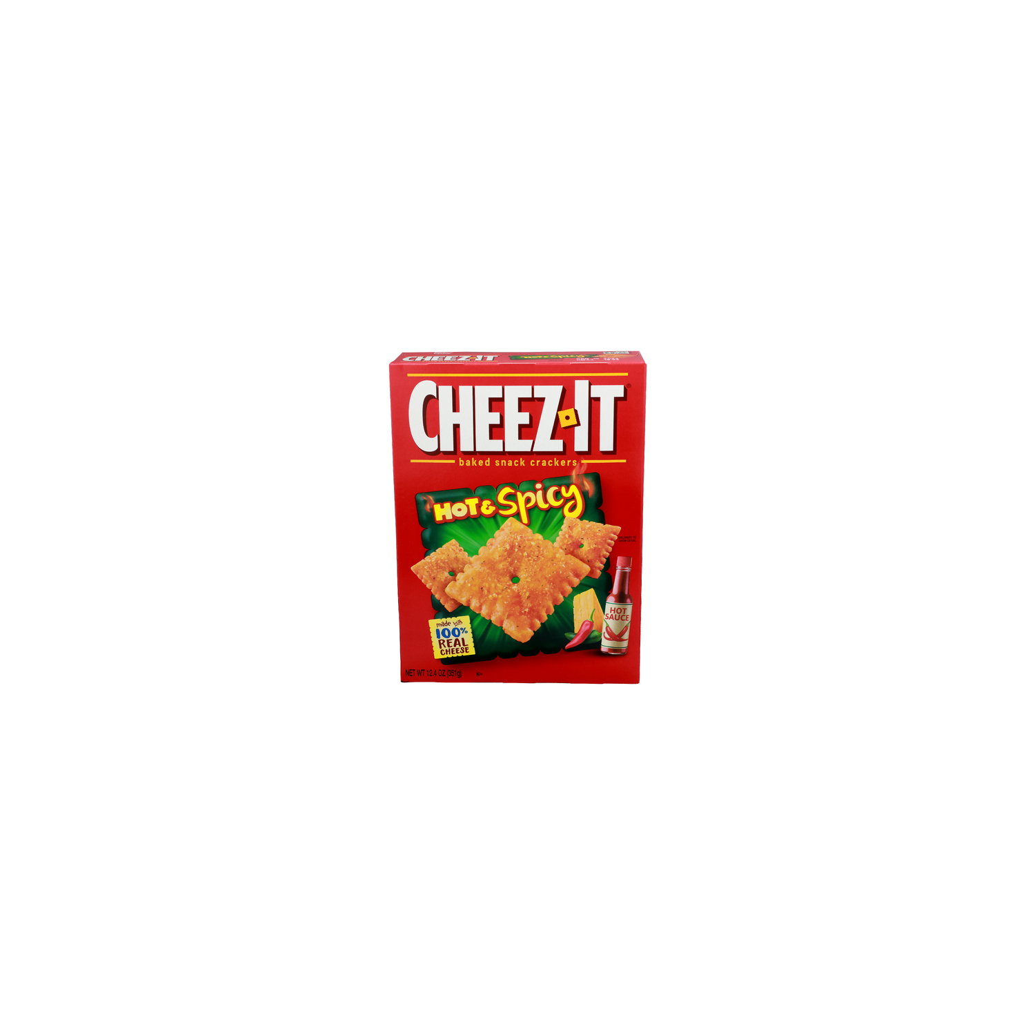 CHEEZ-IT Hot & Spicy Baked Snack Crackers - 12.4 Ounce Image 1 of 4