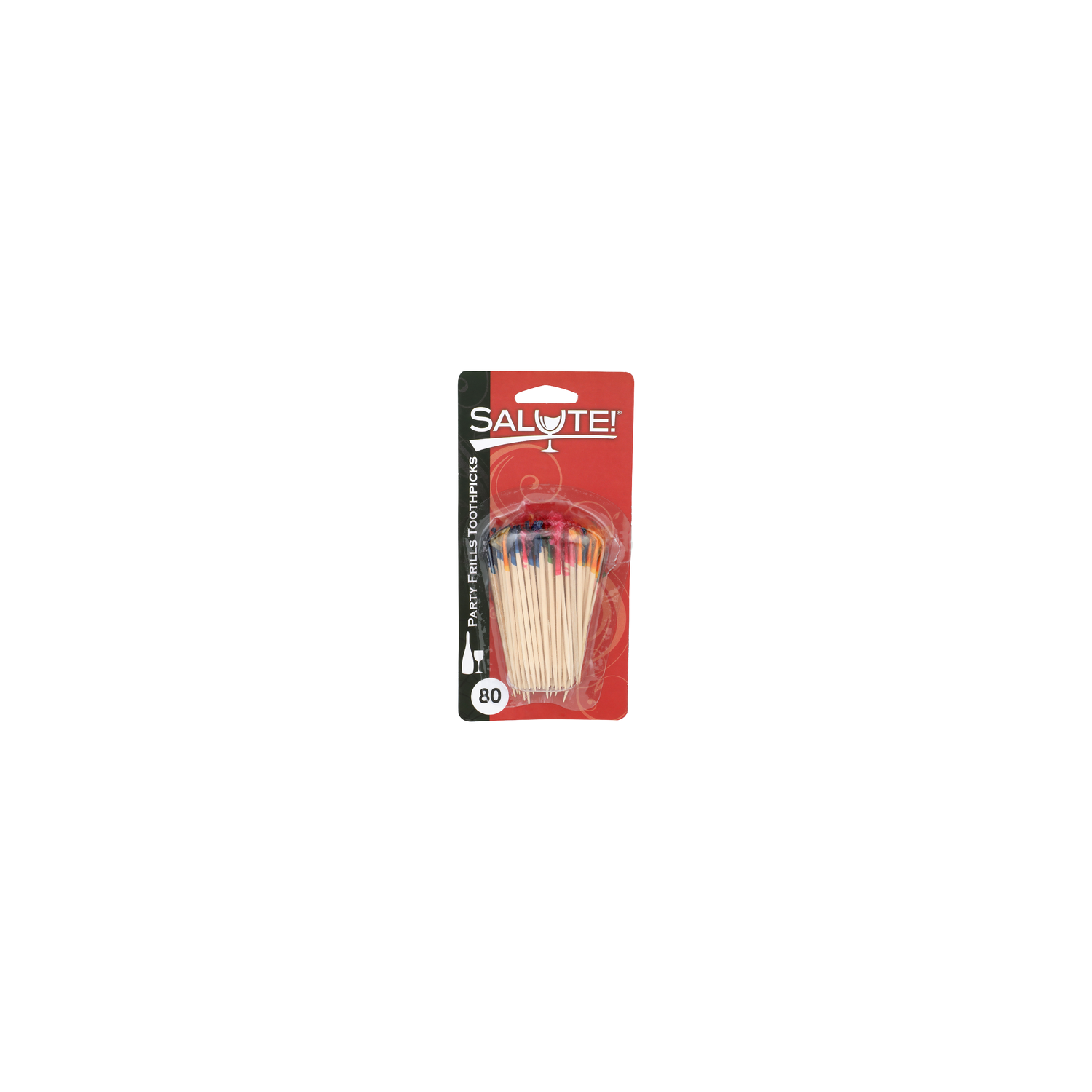 SALUTE! 104805 Liquor Party Frills Toothpicks - 80 Count Image 1 of 2