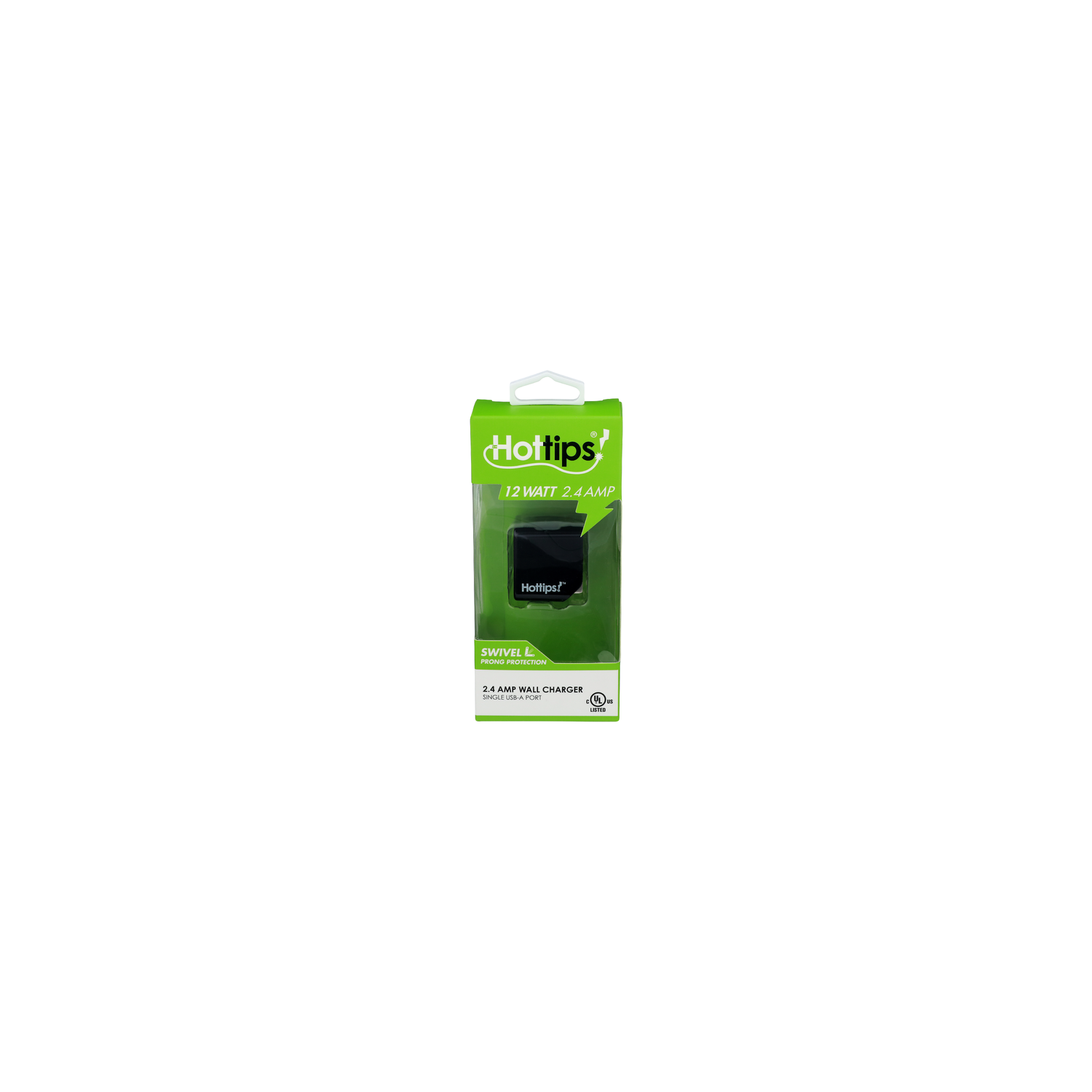 HOTTIPS! 12 Watt 2.4 Amp Wall Charger - 1 Each Image 1 of 2