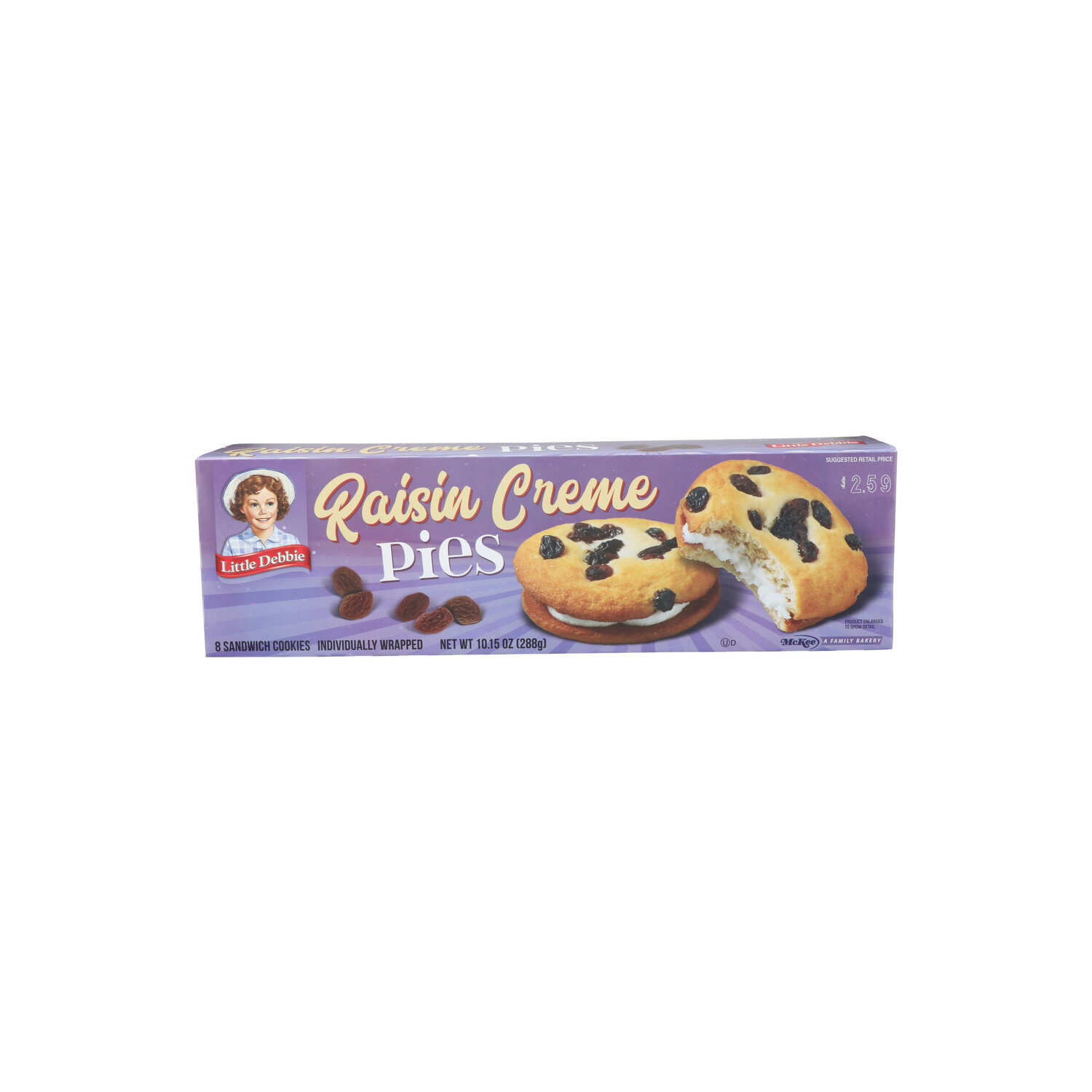 Little Debbie Raisin Creme Pies - 1.269 Ounce - 8 Count Image 1 of 4