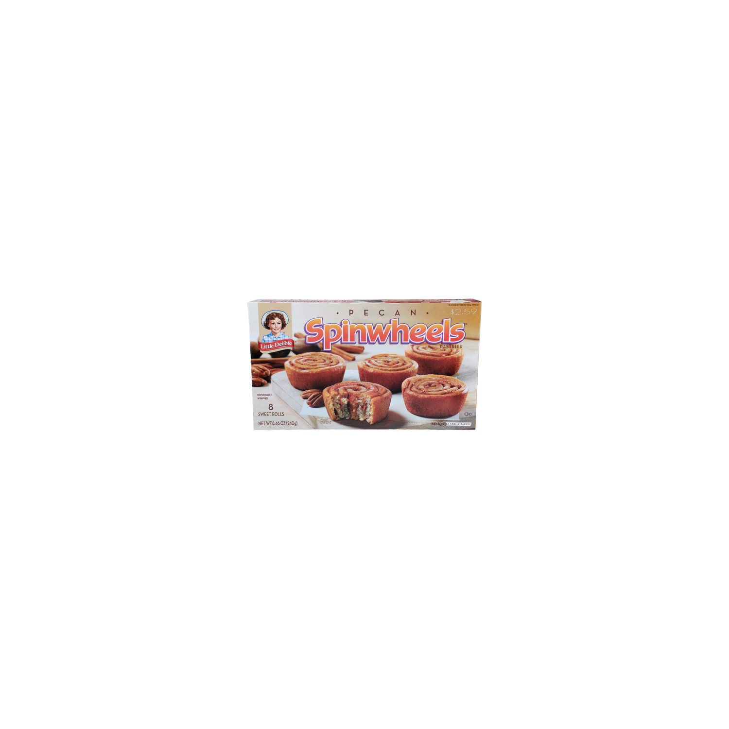 Little Debbie Pecan Spinwheels Pastries - 1.058 Ounce - 8 Count Image 1 of 4