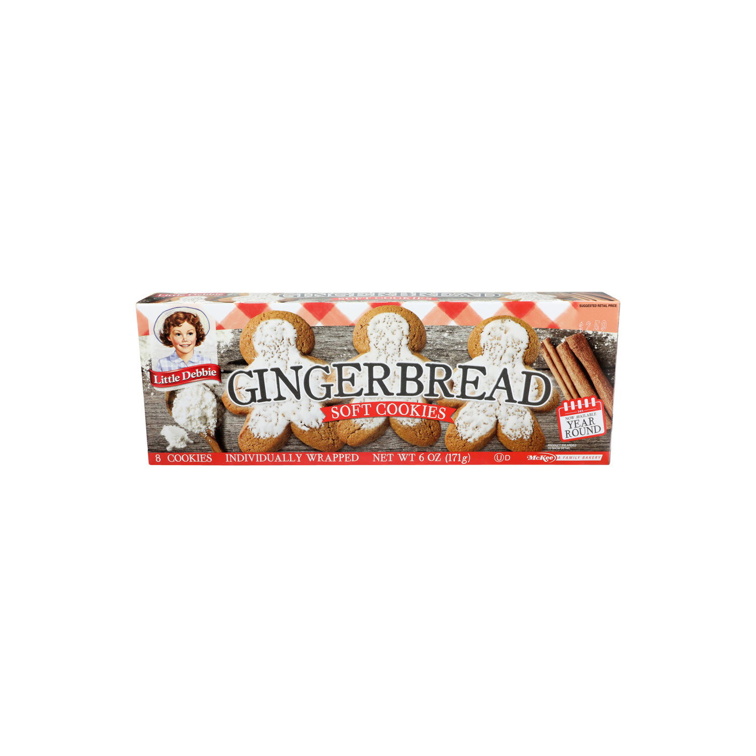 Little Debbie Soft Cookies Gingerbread - 0.75 Ounce - 8 Count Image 1 of 4