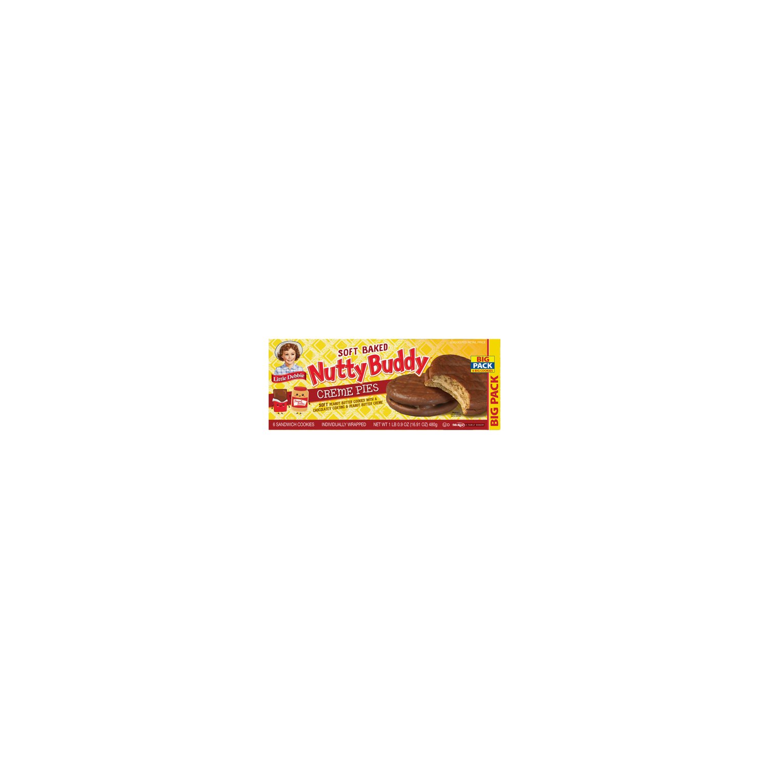 Little Debbie Big Pack Nutty Buddy Creme Pies - 19.14 Ounce