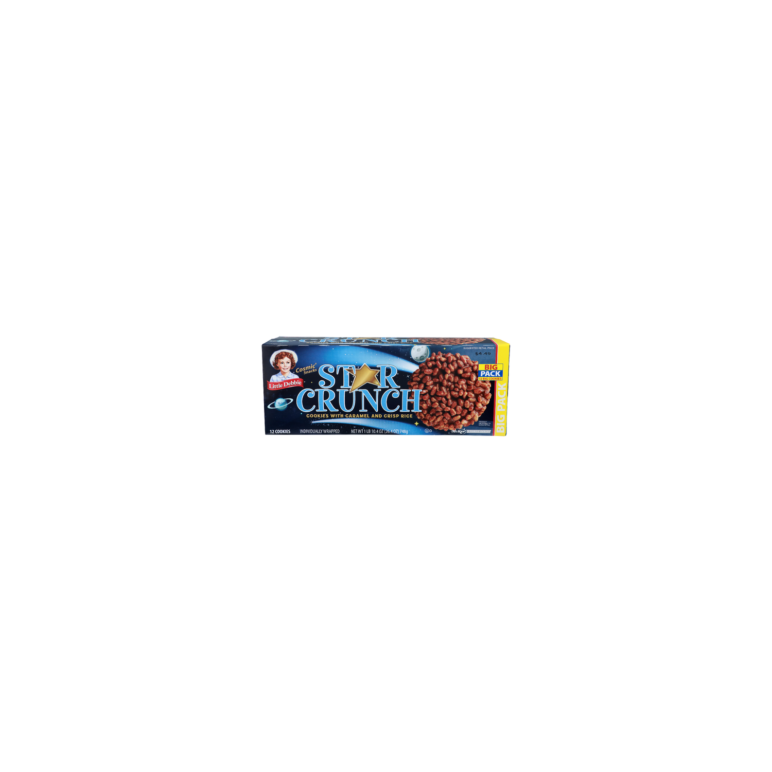 Little Debbie Cosmic Snacks Cookies With Caramel And Crisp Rice Star Crunch - 2.2 Ounce - 12 Count Image 1 of 4