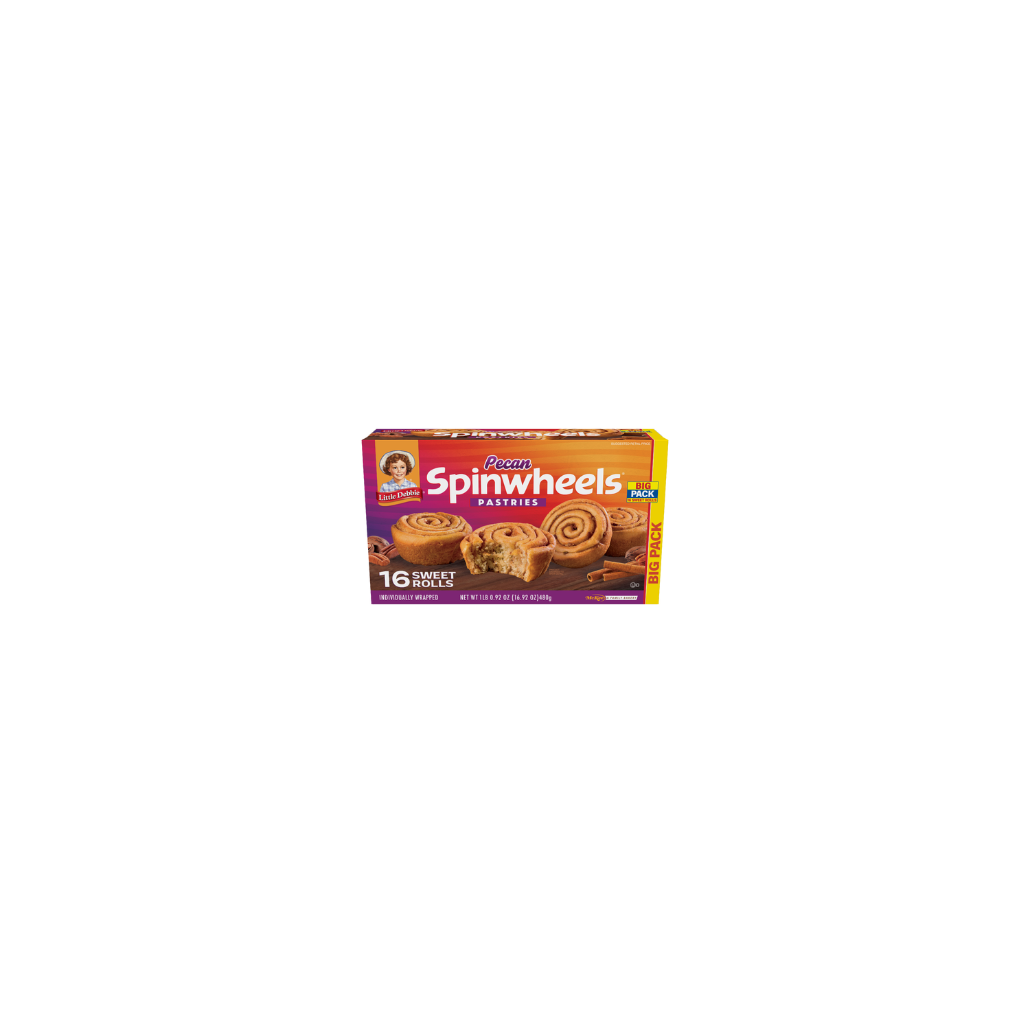 Little Debbie Pecan Spinwheels Pastries - 1.058 Ounce - 16 Count Image 1 of 4
