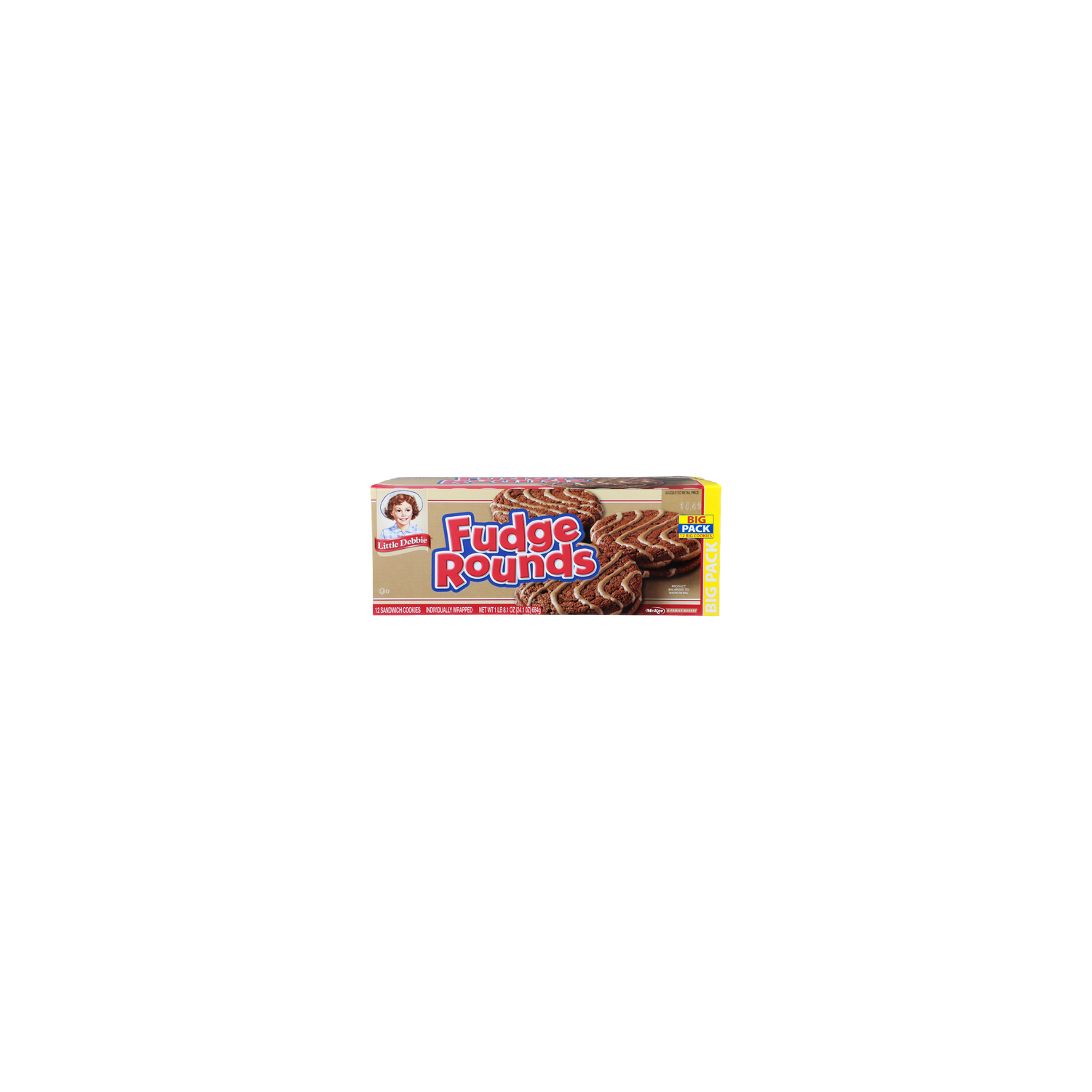 Little Debbie Big Pack Fudge Rounds - 2.008 Ounce - 12 Count Image 1 of 4