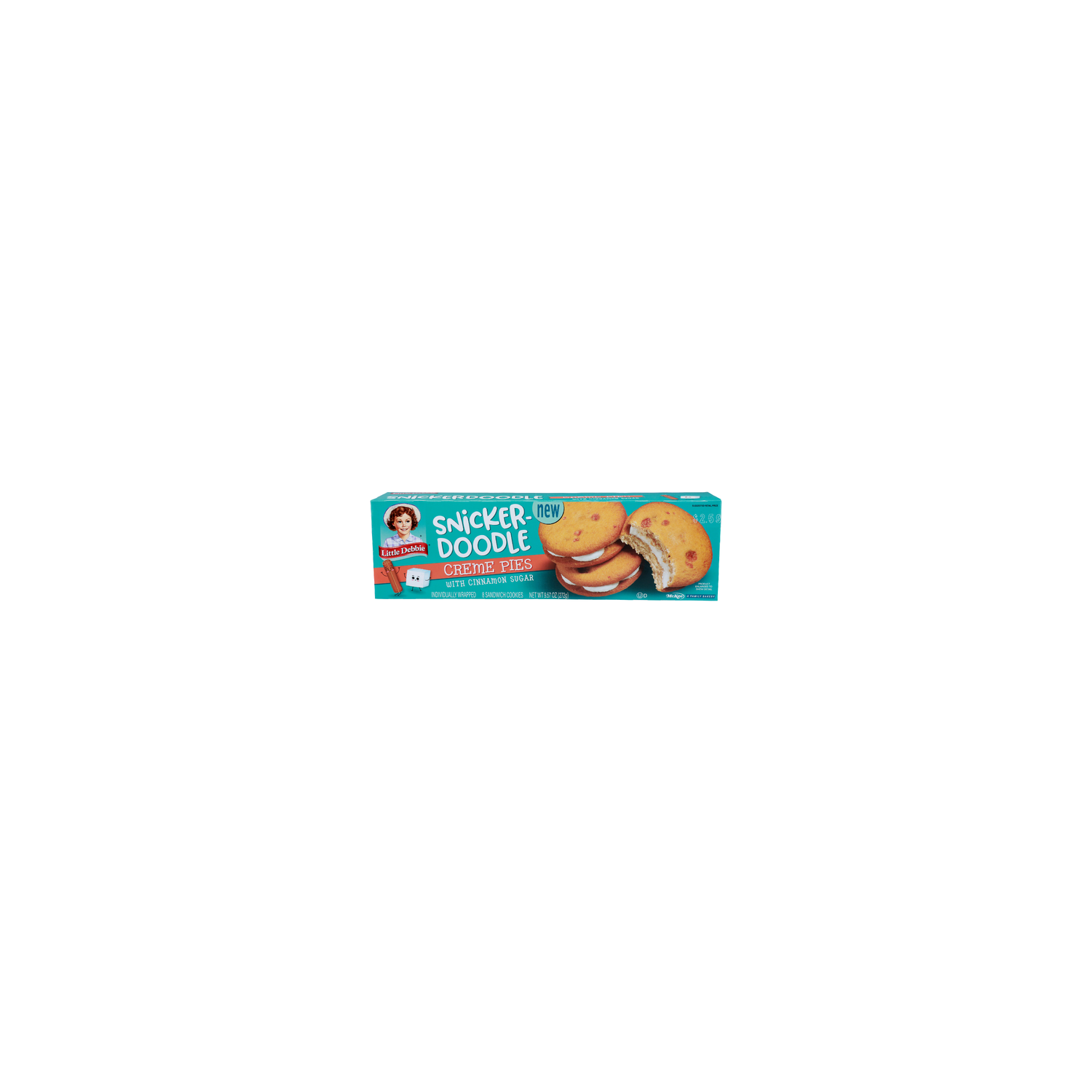 Little Debbie With Cinnamon Sugar Snicker-Doodle Creme Pies - 1.196 Ounce - 8 Count Image 1 of 4