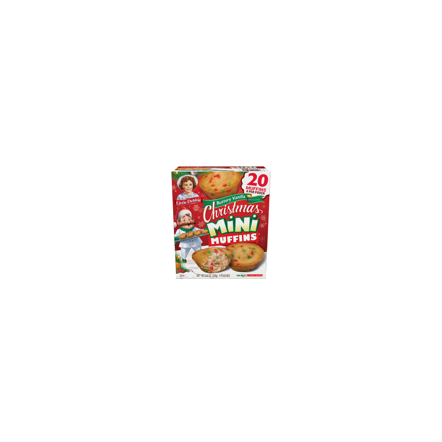 Little Debbie Family Pack Christmas Mini Muffins - 8.44 Ounce