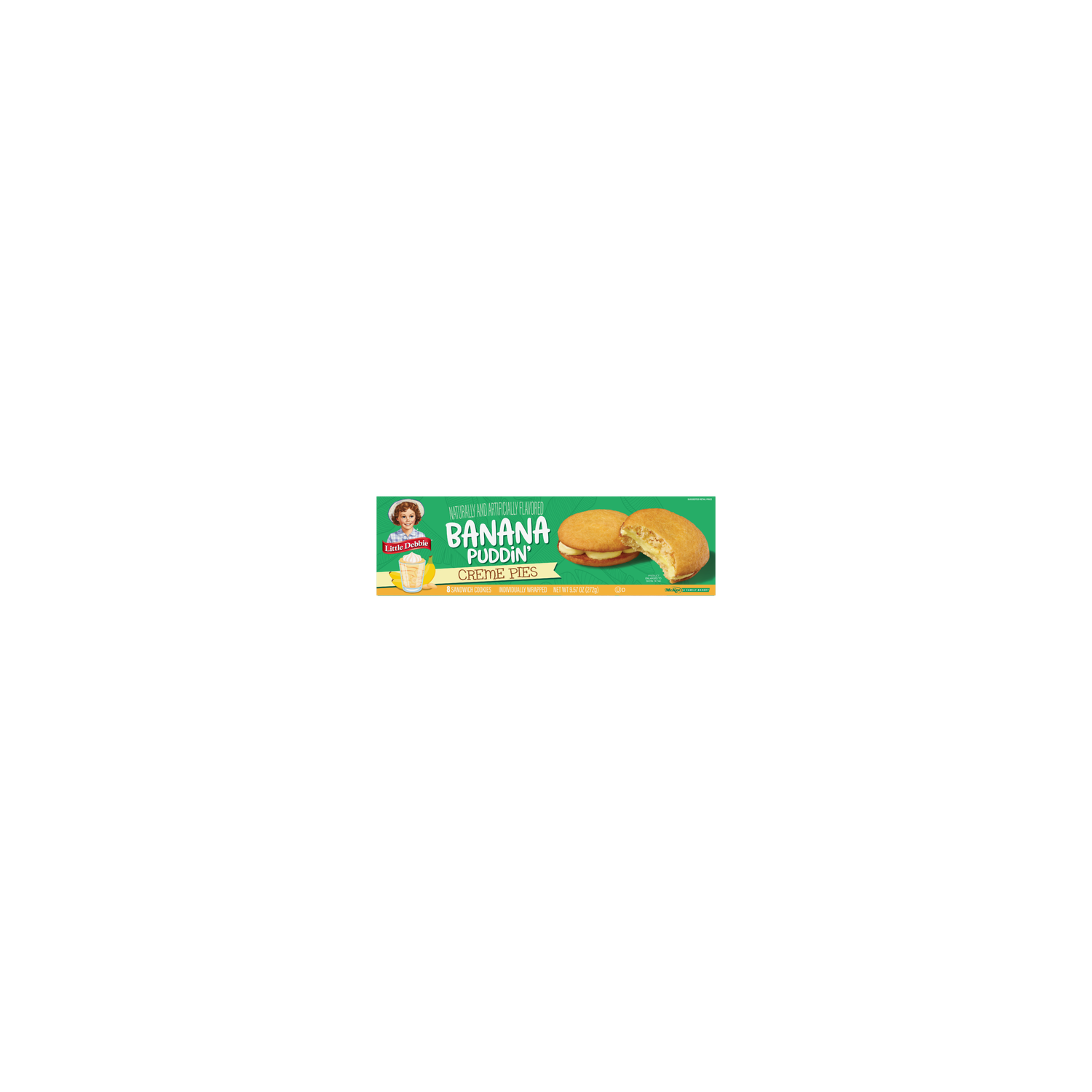Little Debbie Banana Puddin' Creme Pies - 9.57 Ounce