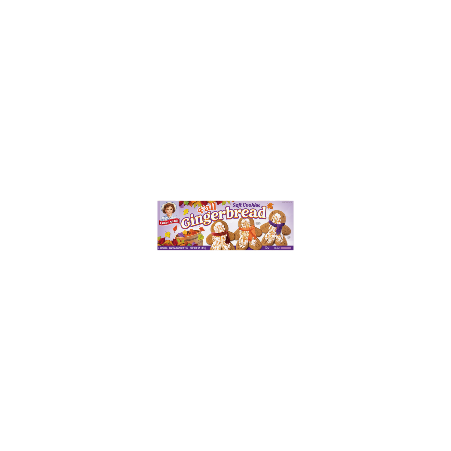 Little Debbie Family Pack Fall Soft Gingerbread Cookies - 6 Ounce