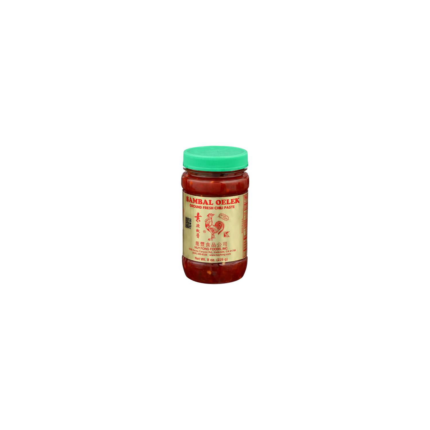 Huy Fong FOODS, INC. Ground Fresh Chili Paste Sambal Oelek - 8 Ounce Image 1 of 4