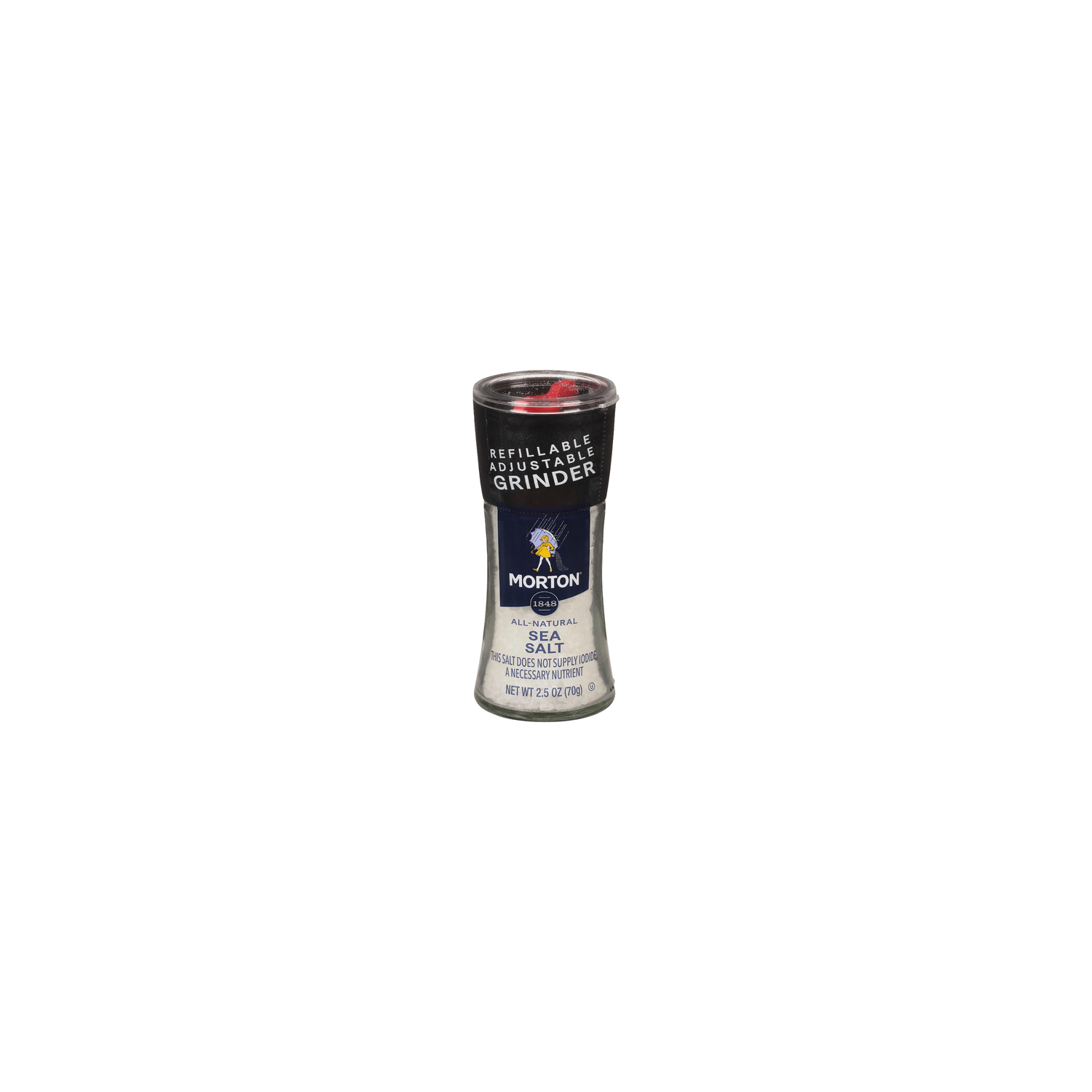 Morton Sea Salt Refillable Grinder - 2.5 Ounce