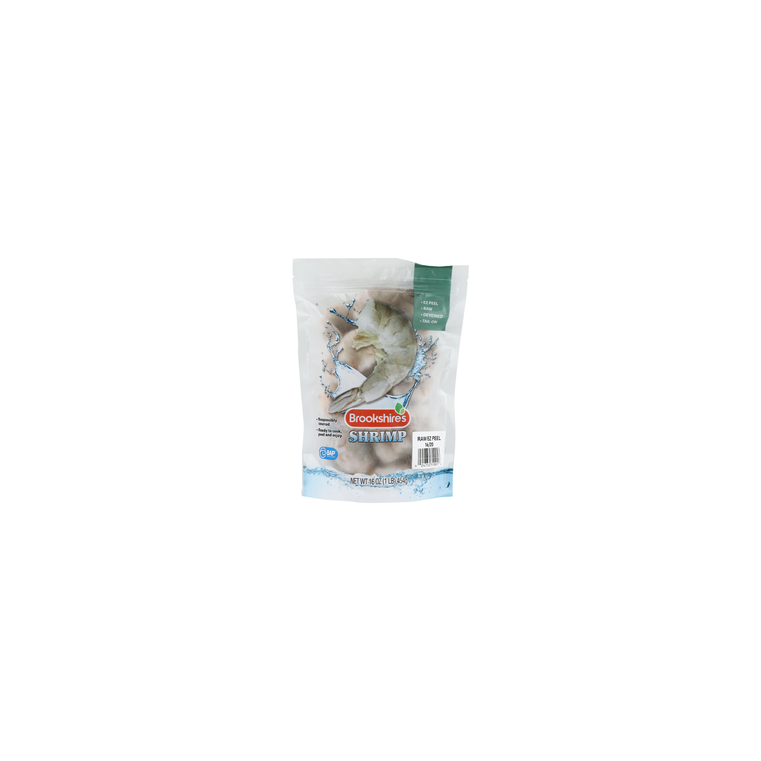 Brookshire's Raw Ez Peel Shrimp Tail On 16/20 - 16 Ounce Image 1 of 4