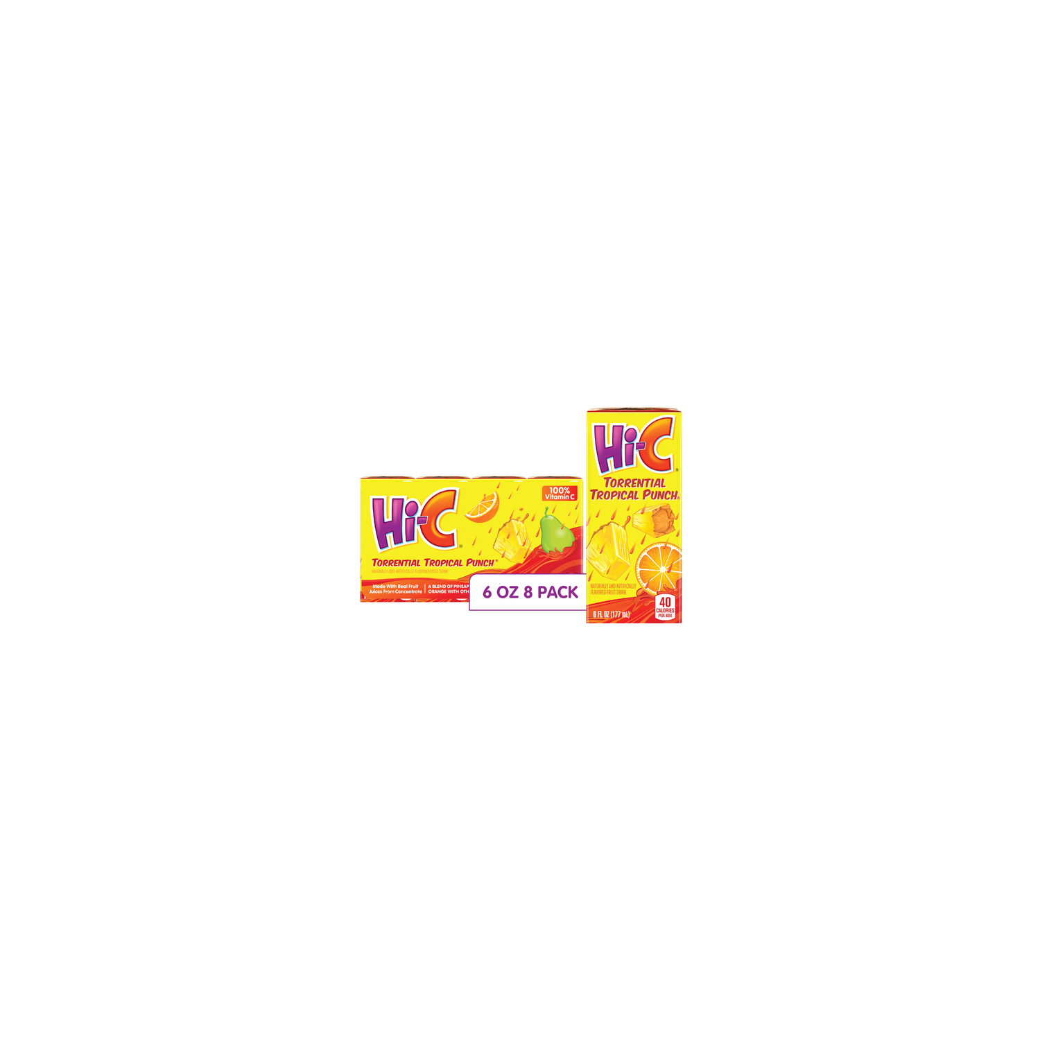 Hi-C Torrential Tropical Punch Juice Drink Cartons - 48 Fluid Ounce Image 1 of 4