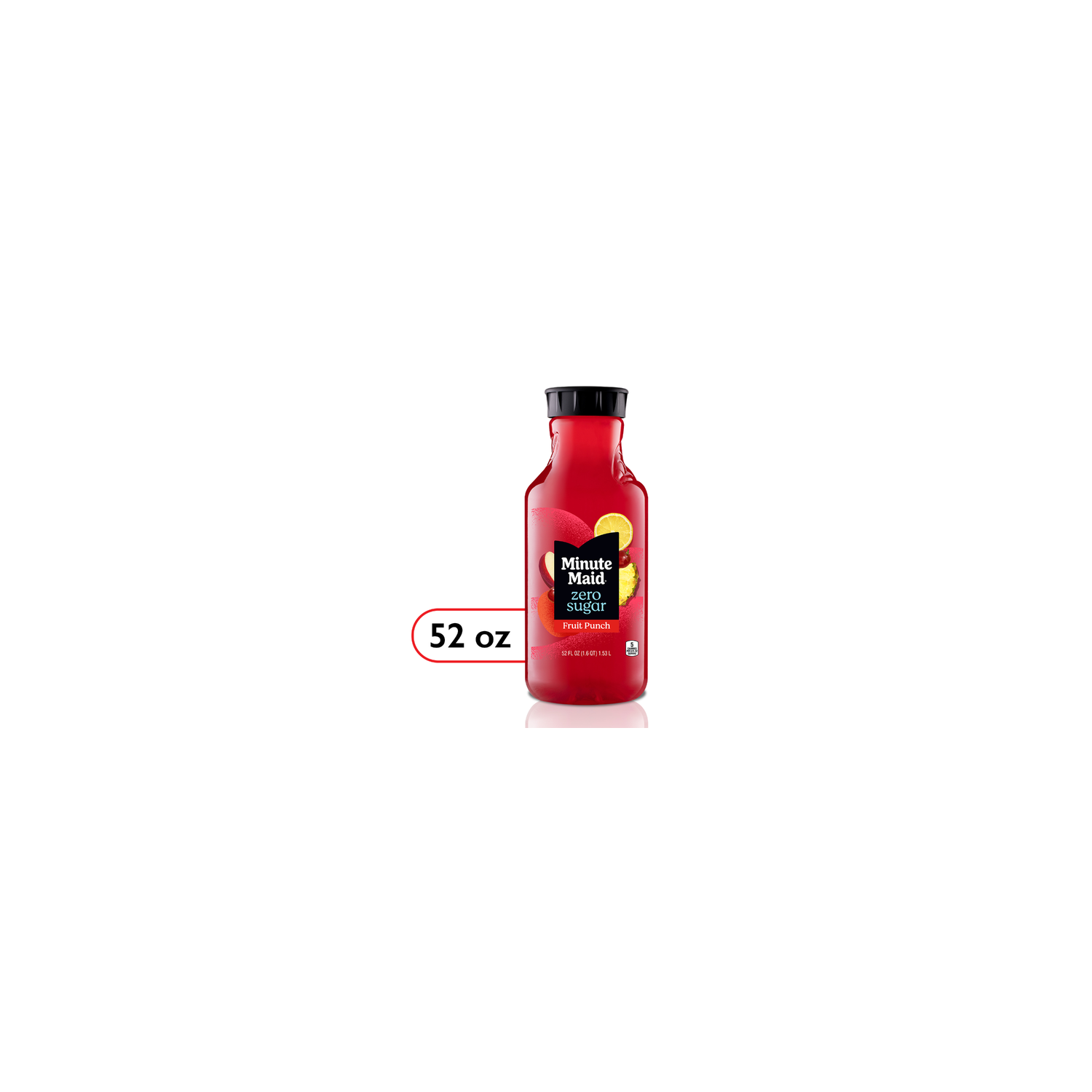 Minute Maid Zero Sugar Fruit Punch Juice Drink Bottle - 52 Fluid