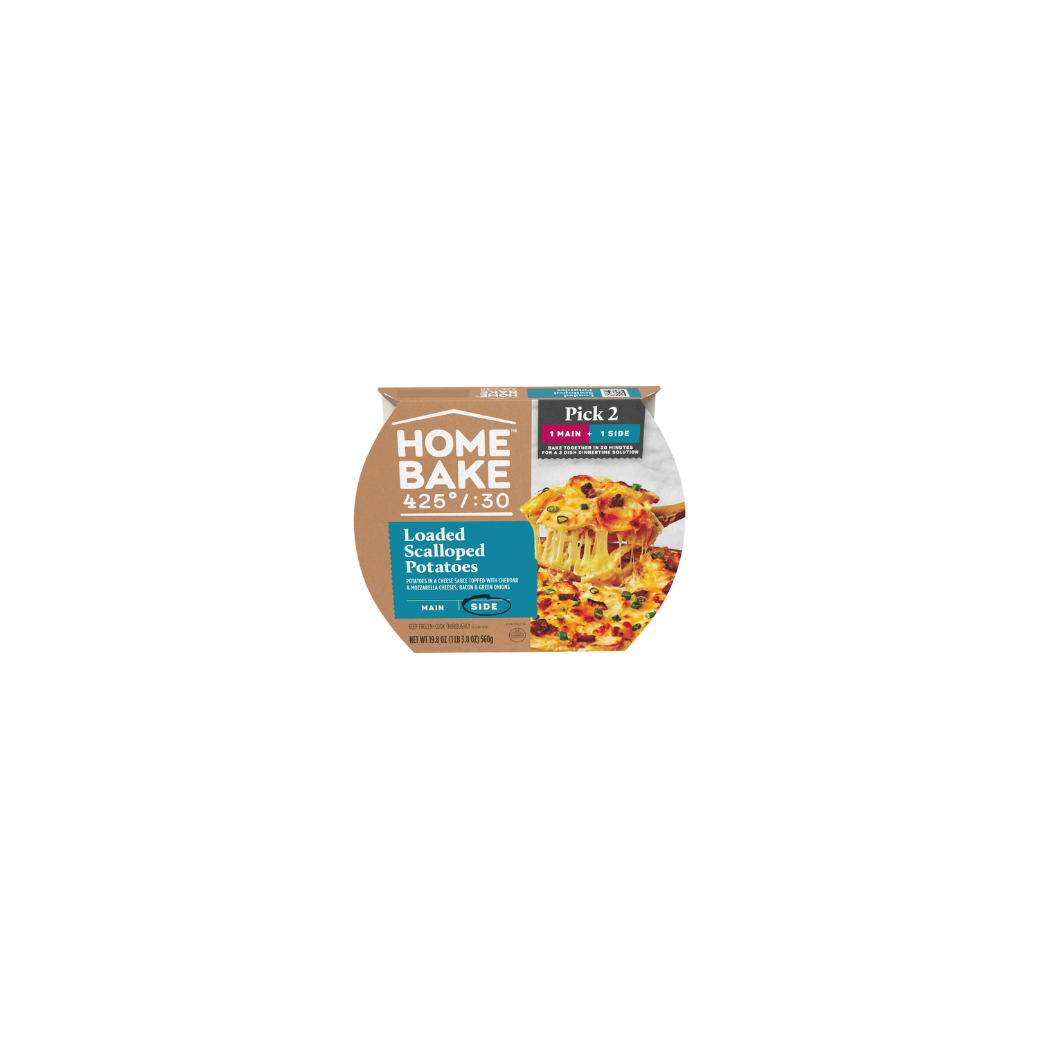 HOMEBAKE 425/30 Homebake 425° 30 Loaded Scalloped Potatoes Frozen Side, Box - 19.8 Ounce Image 1 of 2