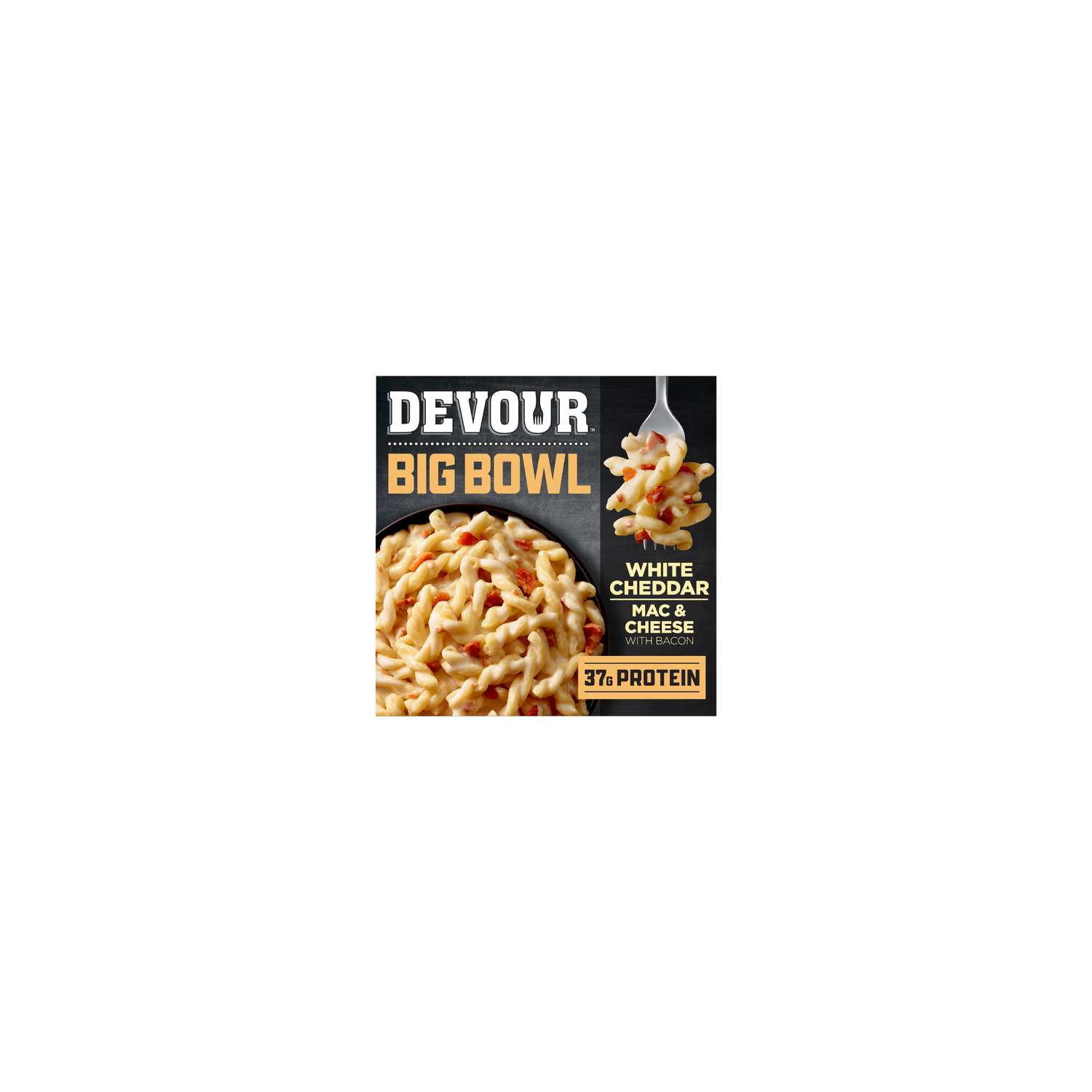 Devour Big Bowl White Cheddar Mac & Cheese With Bacon, Box - 14 Ounce Image 1 of 4