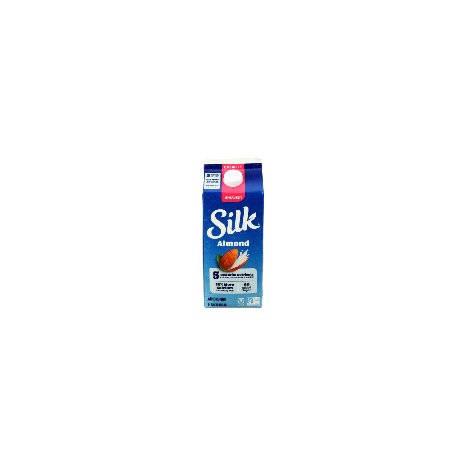 Silk Unsweet Almond Milk - 64 Fluid Ounce Image 1 of 4