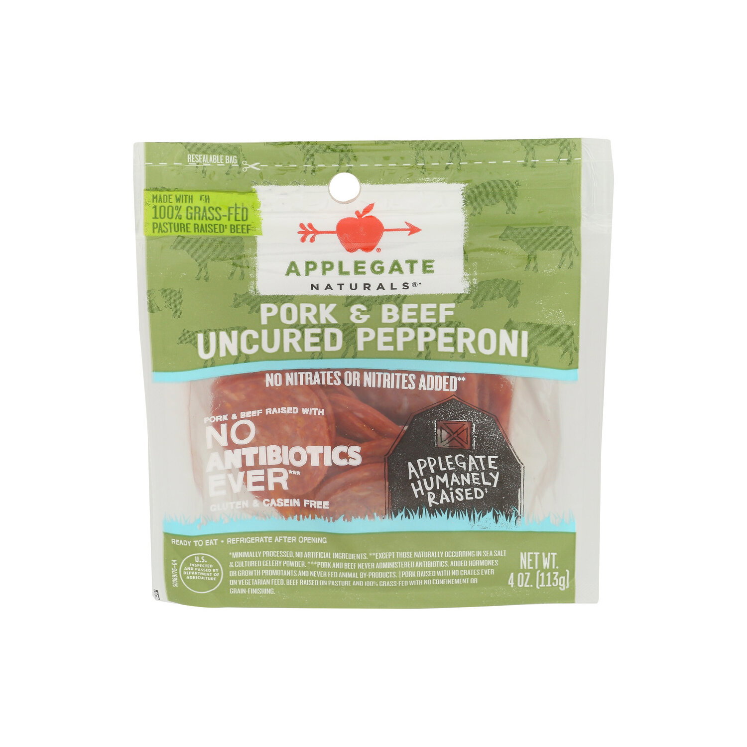 Applegate Naturals Pork & Beef Uncured Pepperoni - 4 Ounce Image 1 of 4