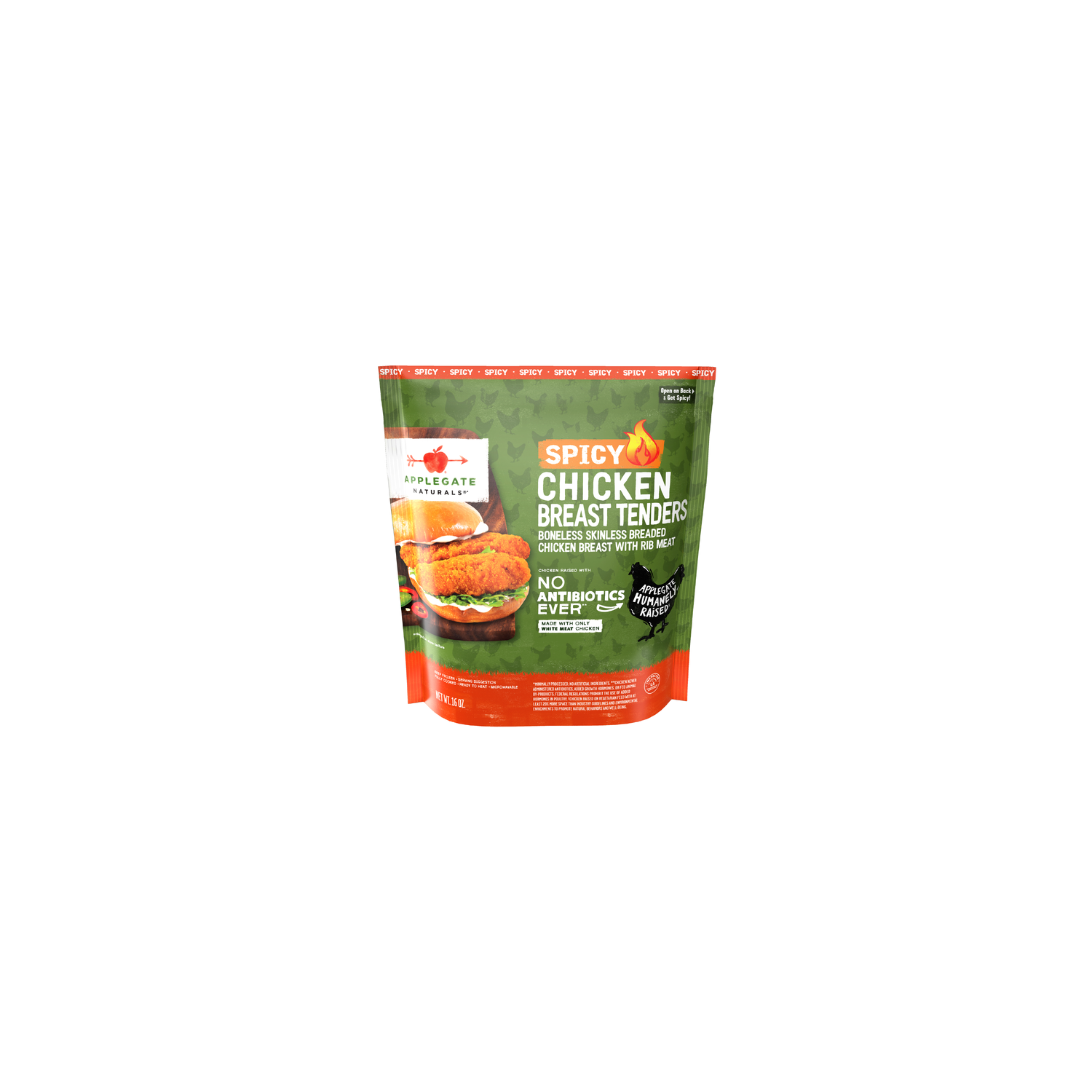 Applegate Breaded Chicken Naturals Spicy Breast Tenders - 16 Ounce Image 1 of 4