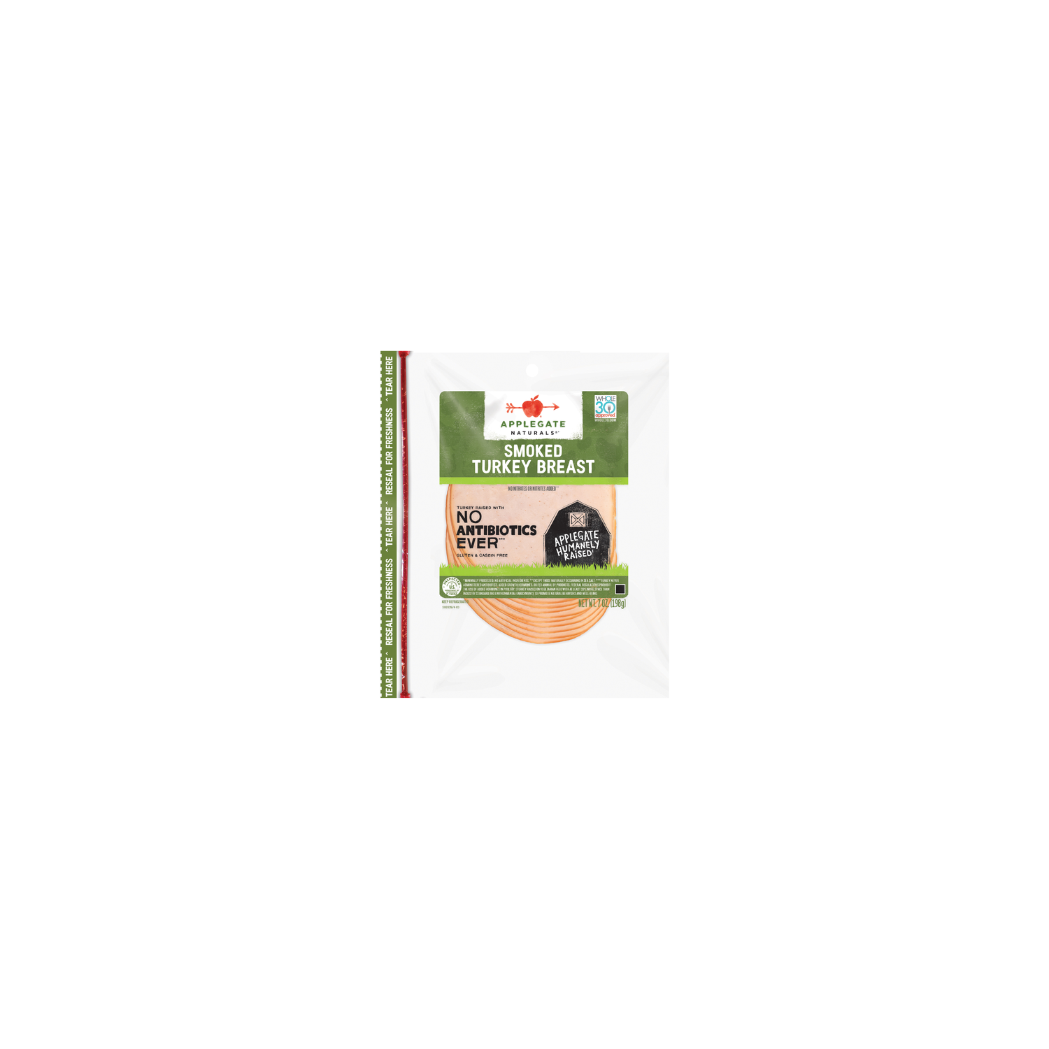 Applegate Naturals Sliced Smoked Turkey Breast - 7 Ounce Image 1 of 4