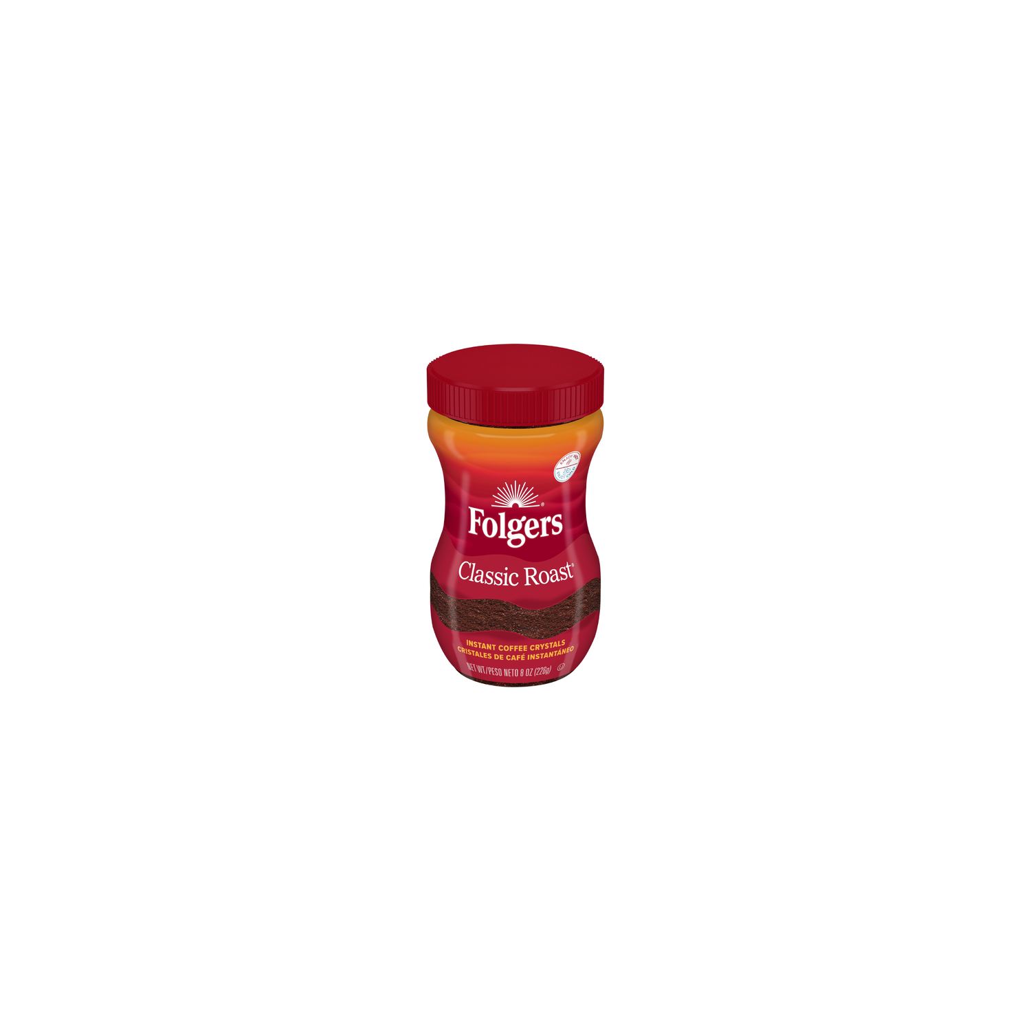 Folgers Classic Roast Instant Coffee Crystals - 8 Ounce Image 1 of 4