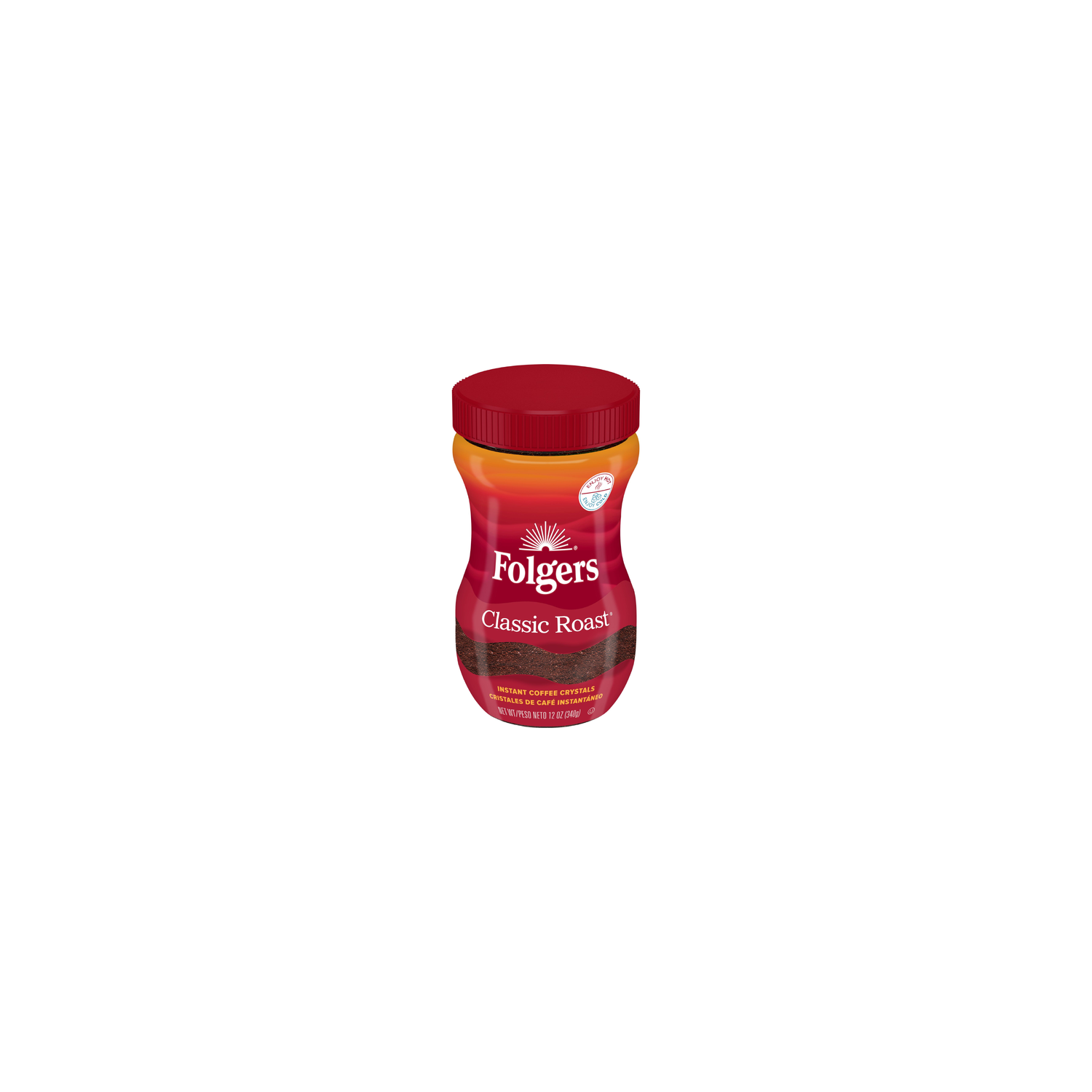 Folgers Classic Roast Instant Coffee Crystals - 12 Ounce Image 1 of 4