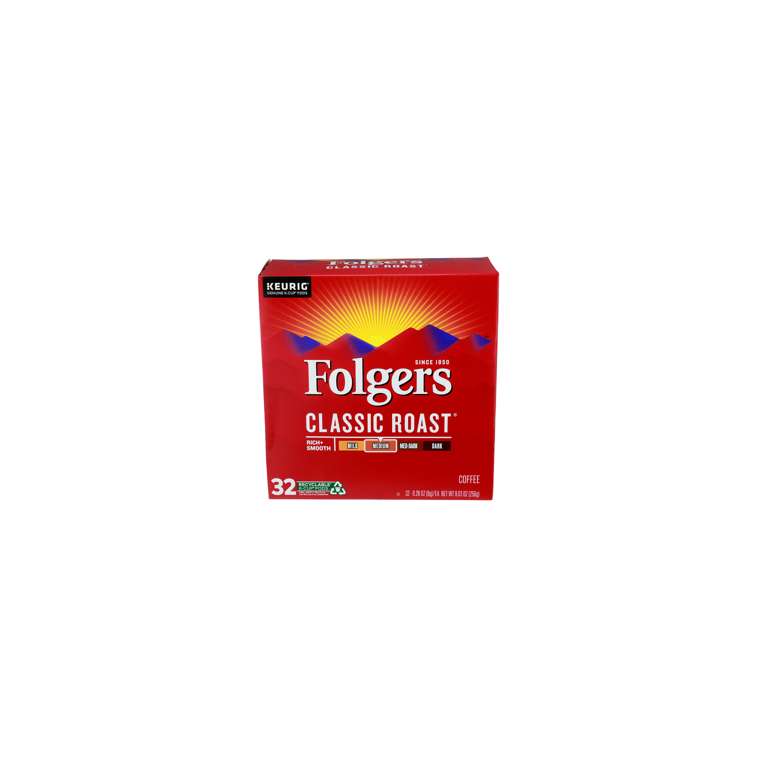 Folgers Medium Classic Roast Keurig Genuine K-Cup Pods - 0.282 Ounce - 32 Count Image 1 of 4