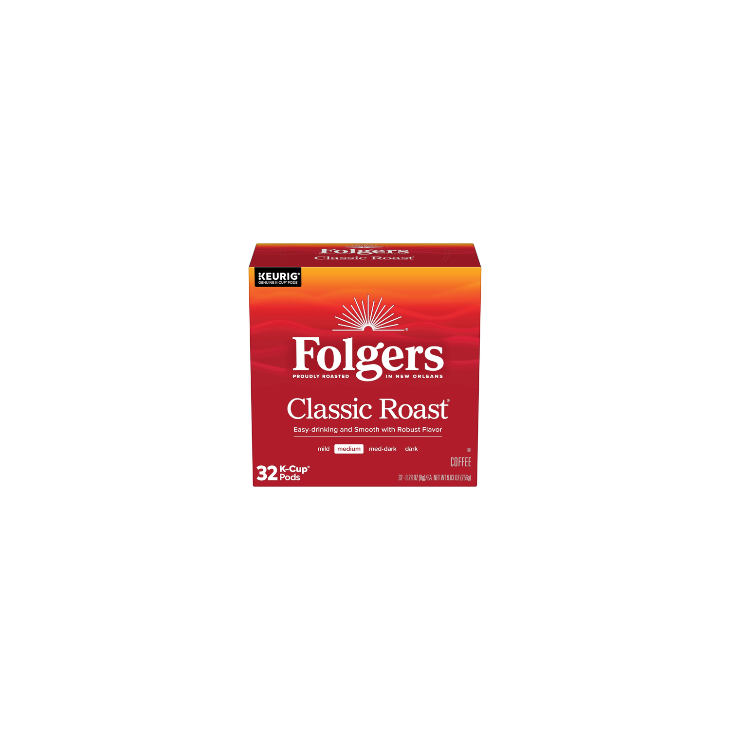 Folgers Medium Classic Roast Keurig Genuine K-Cup Pods - 0.282 Ounce - 32 Count Image 1 of 4