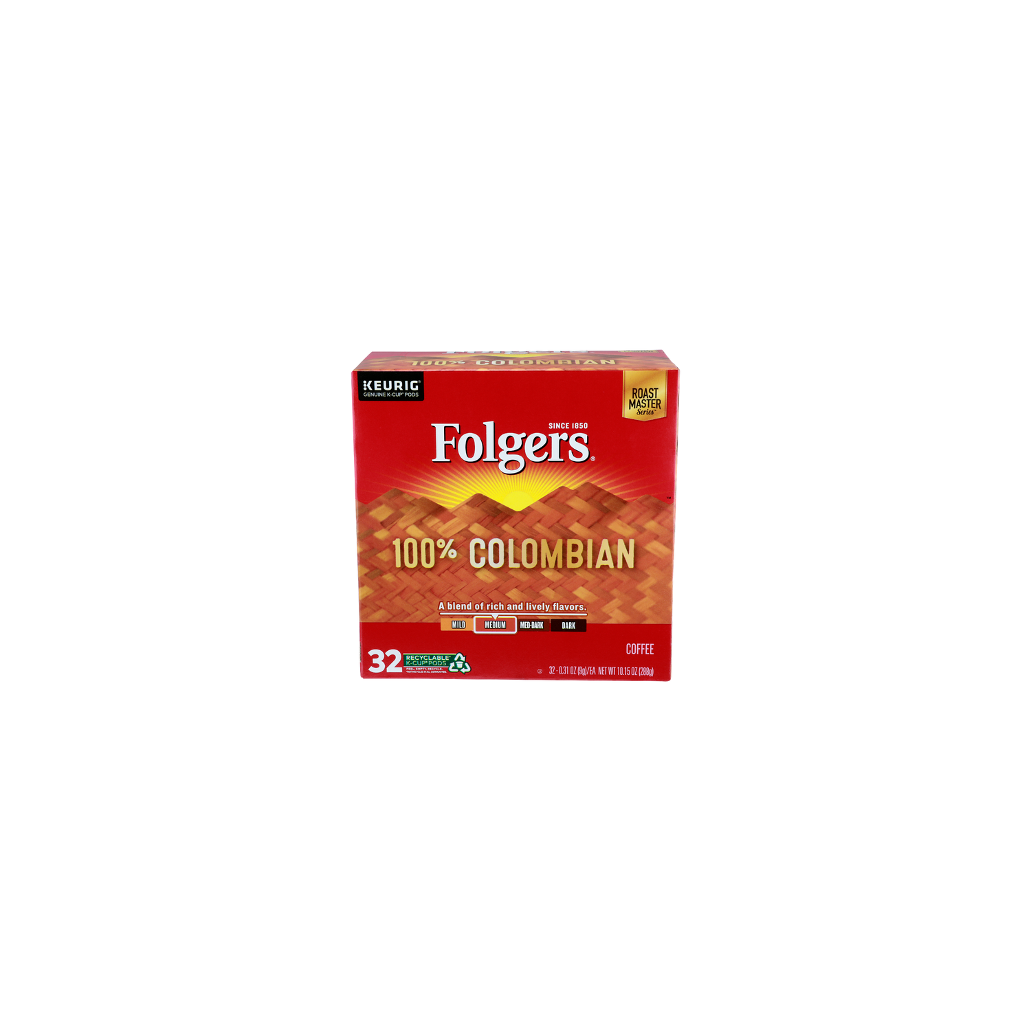 Folgers Colombian Keurig Genuine K-Cup Pods Coffee Medium - 0.317 Ounce - 32 Count Image 1 of 3