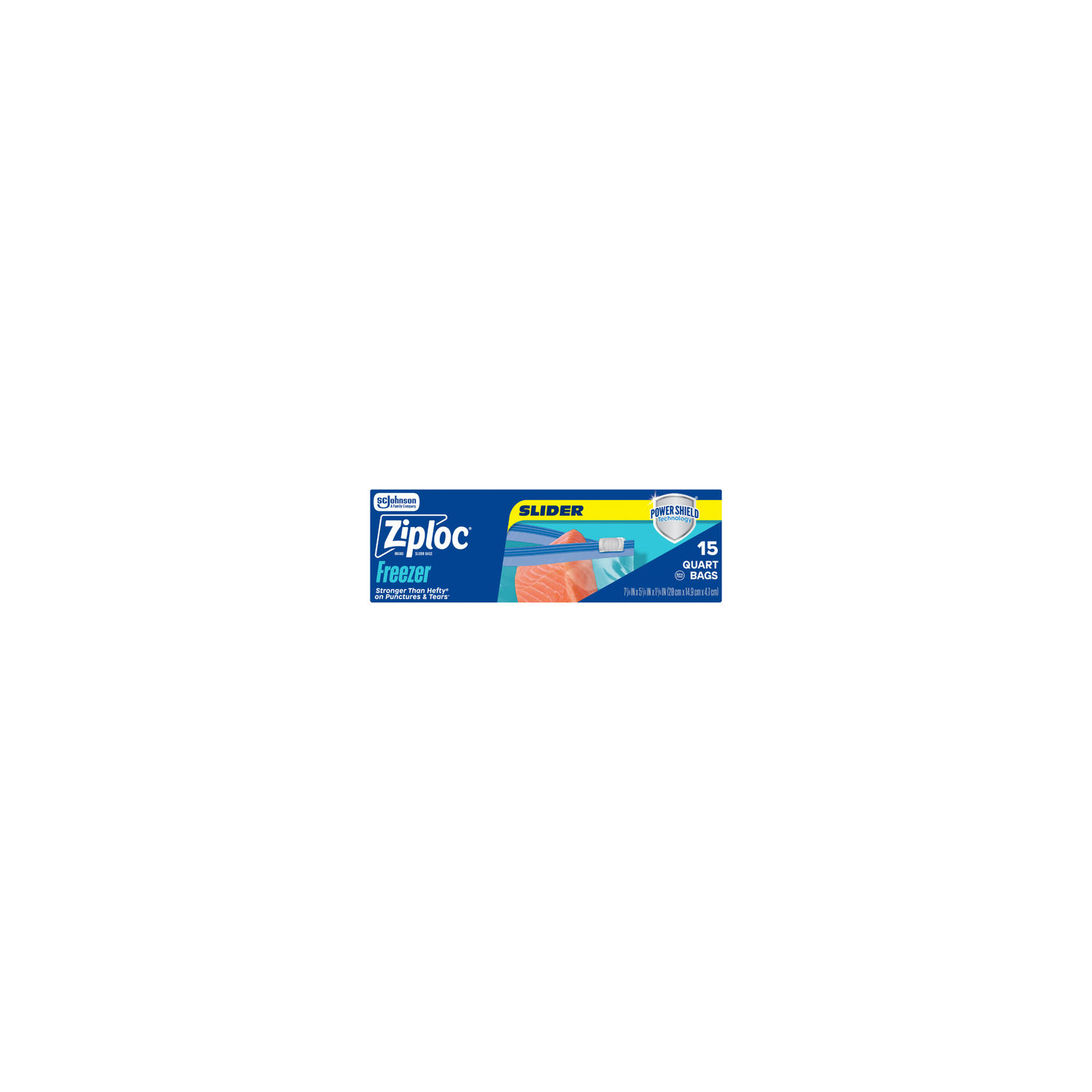 Ziploc Quart Freezer Slider Bags, Power Shield Technology For More Durability - 15 Count Image 1 of 2