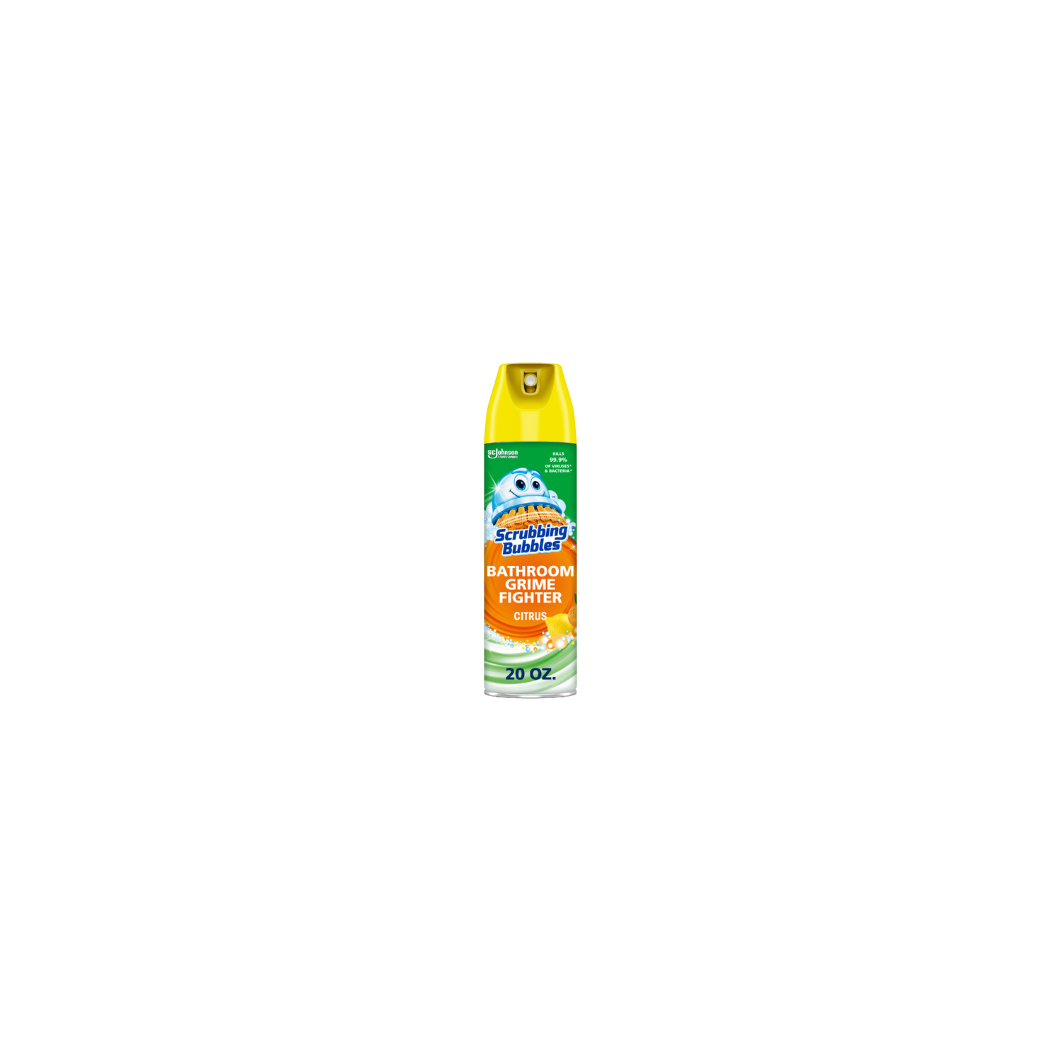 Scrubbing Bubbles Bathroom Grime Fighter Disinfectant Aerosol, Citrus - 20 Ounce Image 1 of 2
